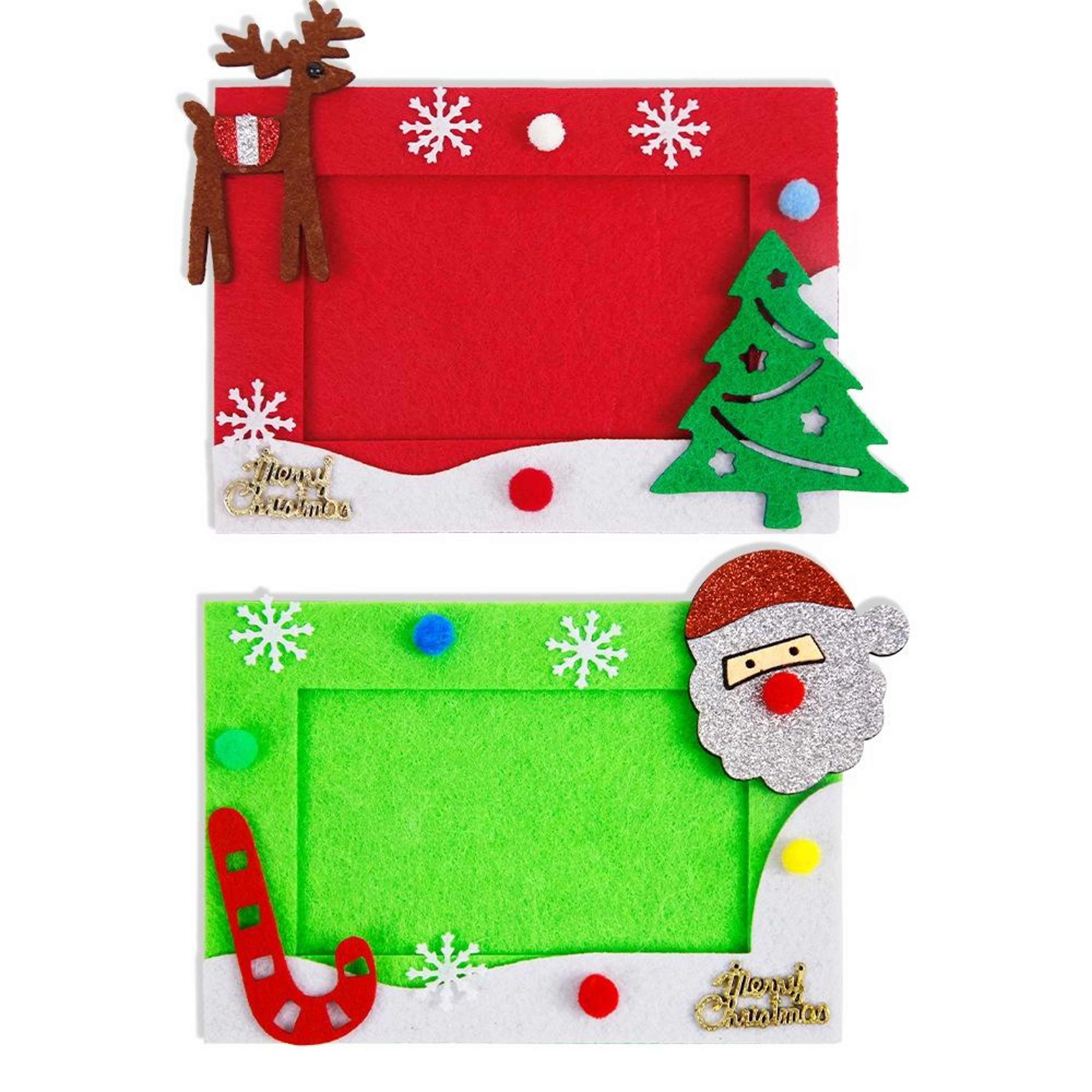 Festive Snowflake Christmas Photo Frame Ornament for Christmas Tree Decoration & Holiday Home Decor – view 1
