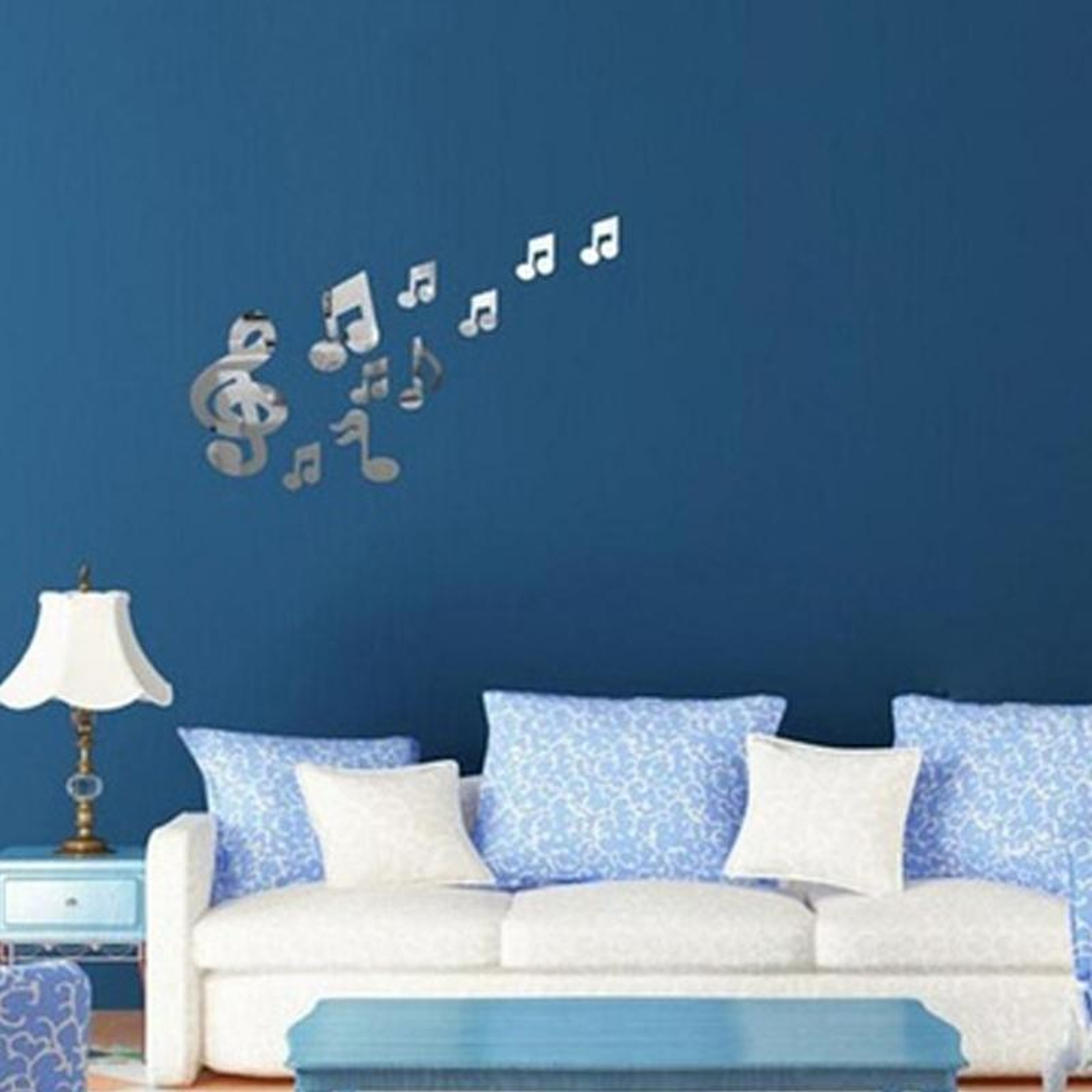 3D Musical Notes Acrylic Mirror Wall Stickers for Living Room DIY Home Decor – view 5