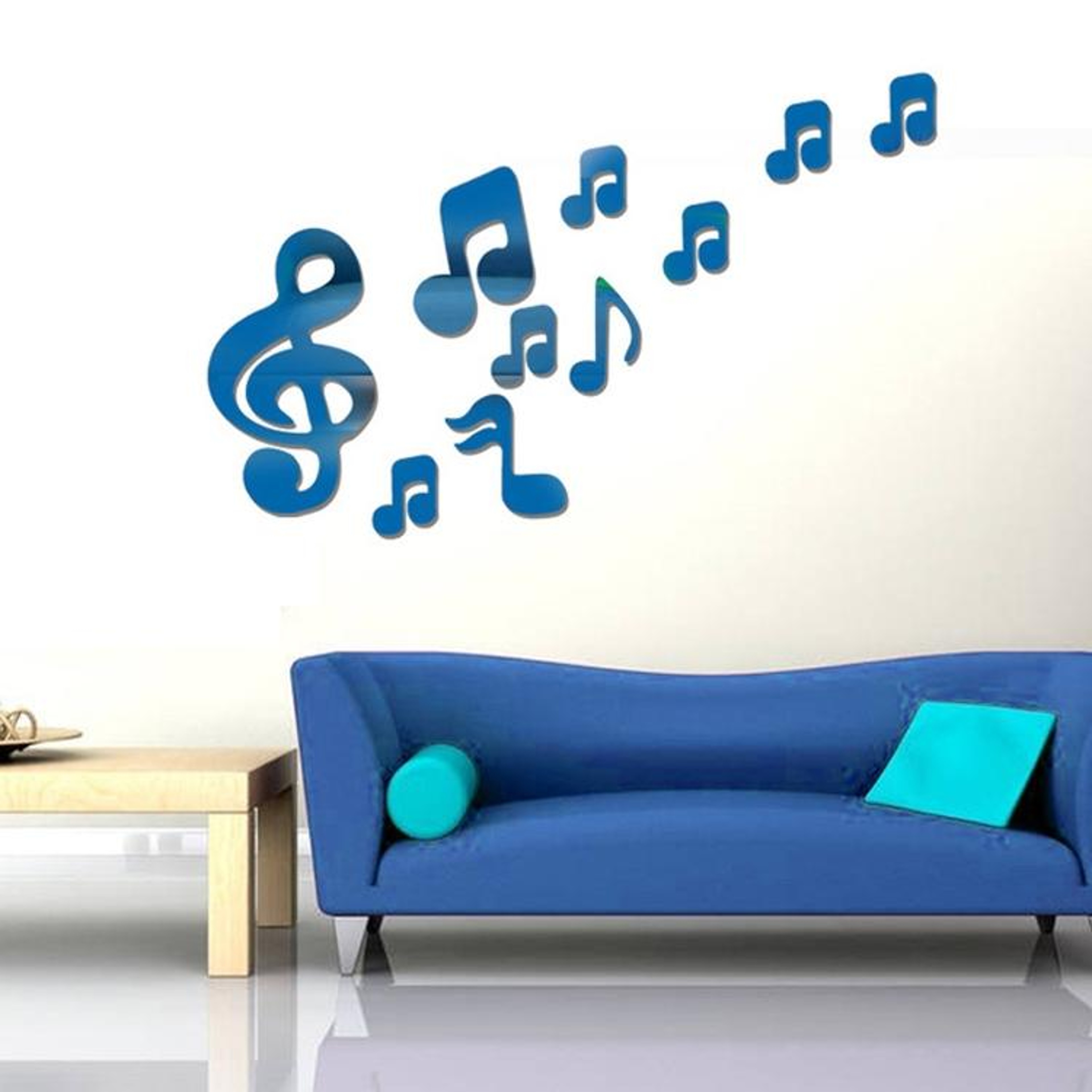 3D Musical Notes Acrylic Mirror Wall Stickers for Living Room DIY Home Decor – view 9