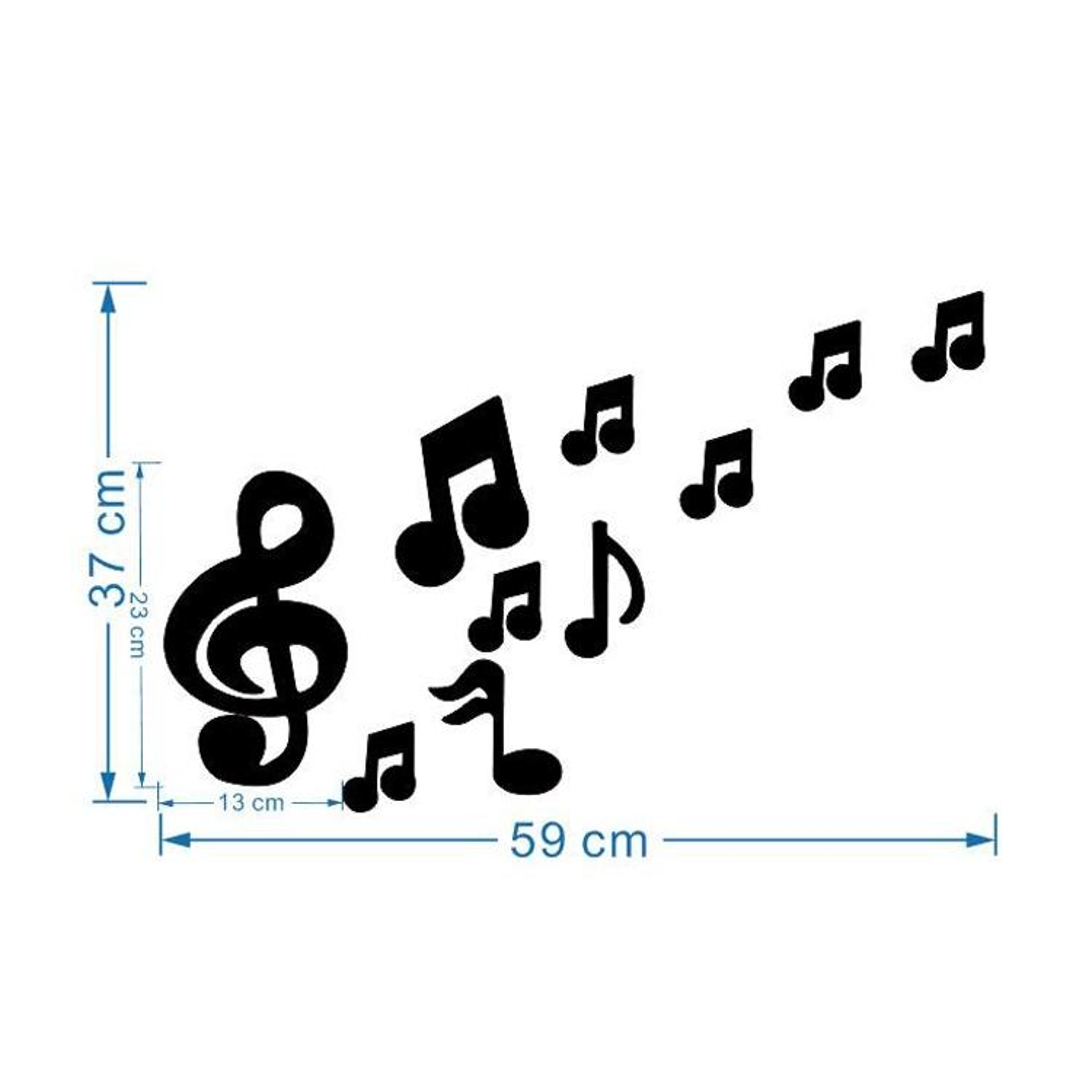 3D Acrylic Mirror Wall Sticker Musical Note DIY Wall Decor For Living Room  Bedroom 4
