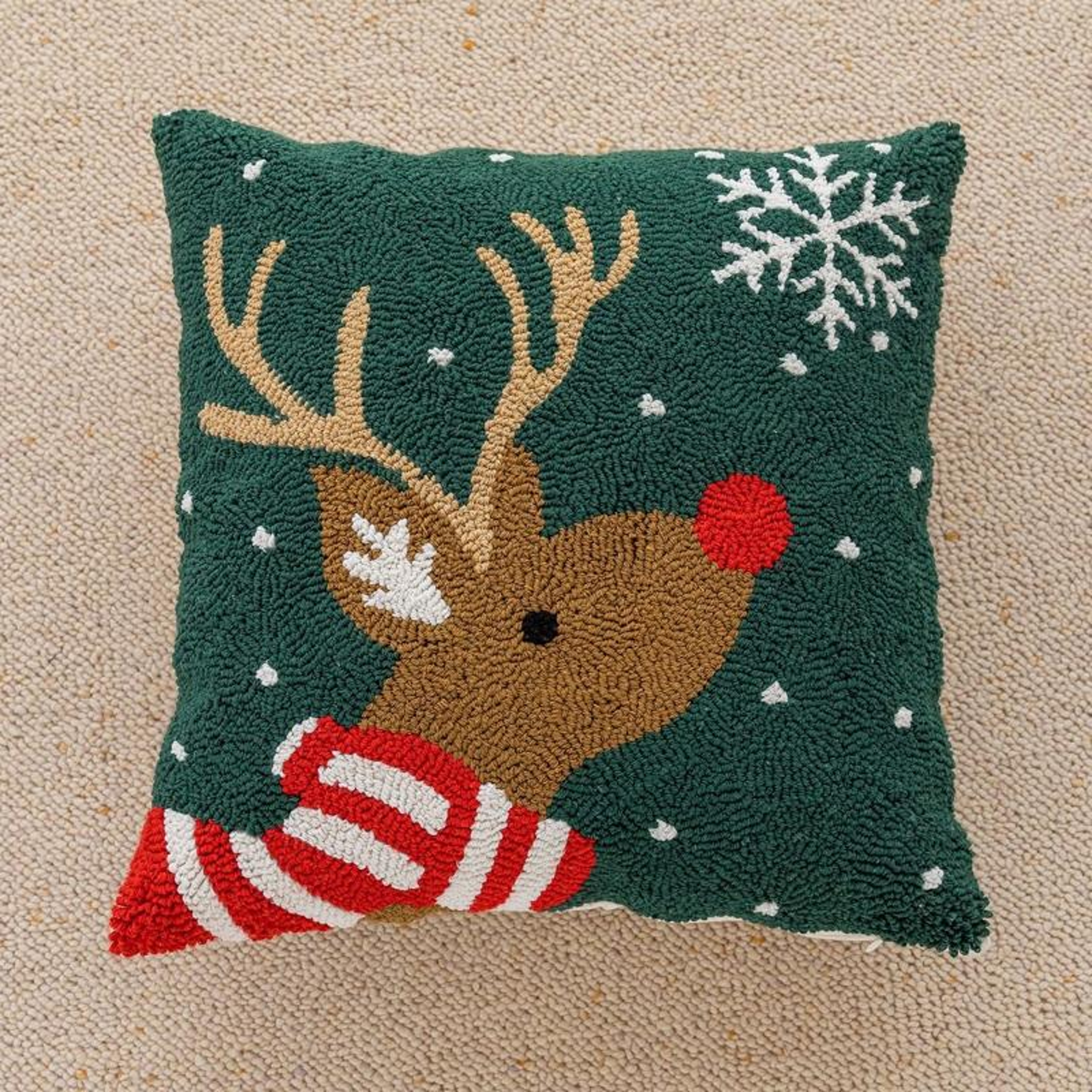 Christmas Floral Pillow Cover Soft Velvet Hidden Zipper Holiday Pillow Cover For Festive Home Decor 7