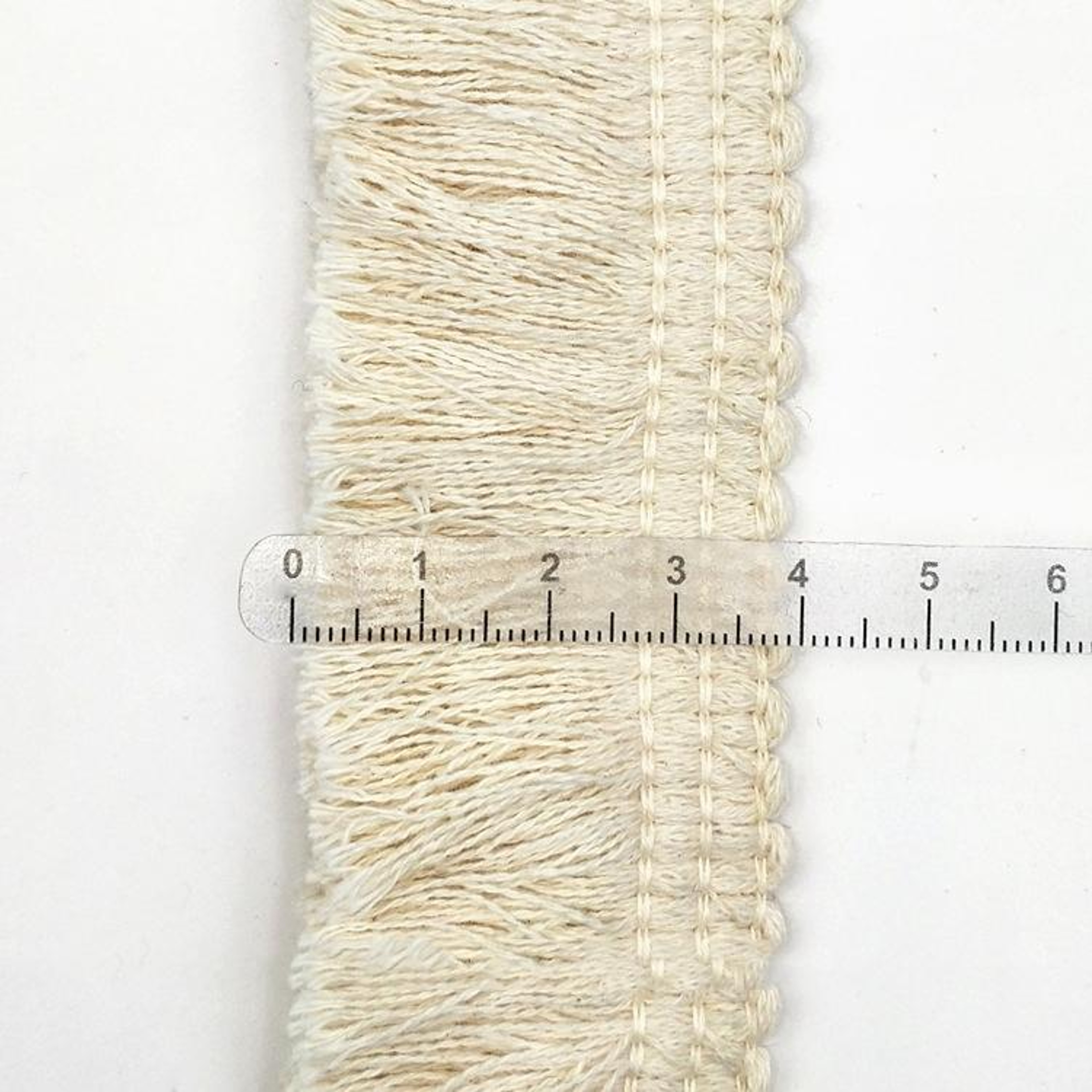Beige Cotton Tassel Trim Decorative Lace Ribbon for Sewing, Curtains & DIY Crafts – view 6