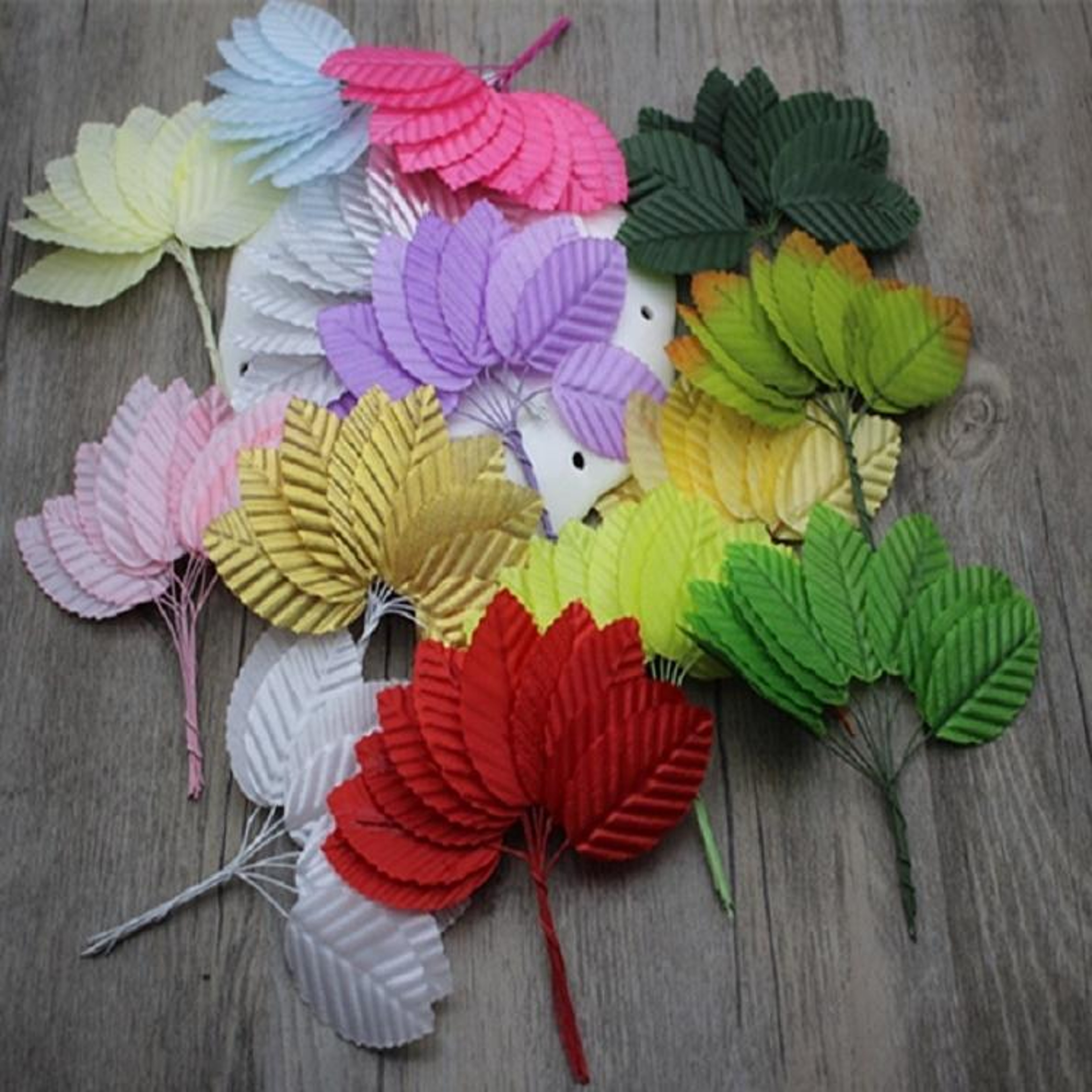 200PCS Artificial Leaves For DIY Wreath Supplies Wedding  Home Floral Crafts 2