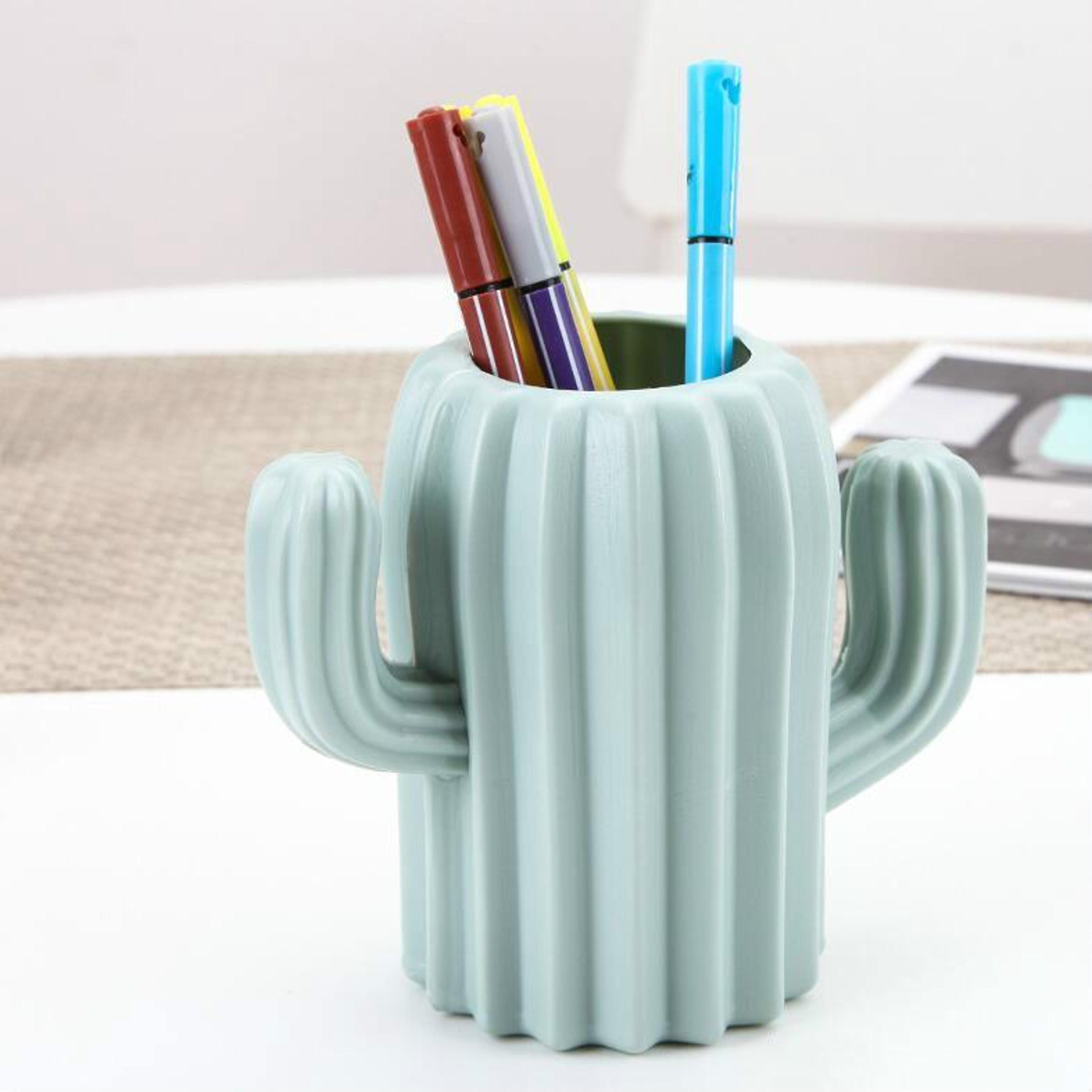 Creative Cactus Vase Decorative Pen Holder For Modern Home Decor And Desk Organization 5