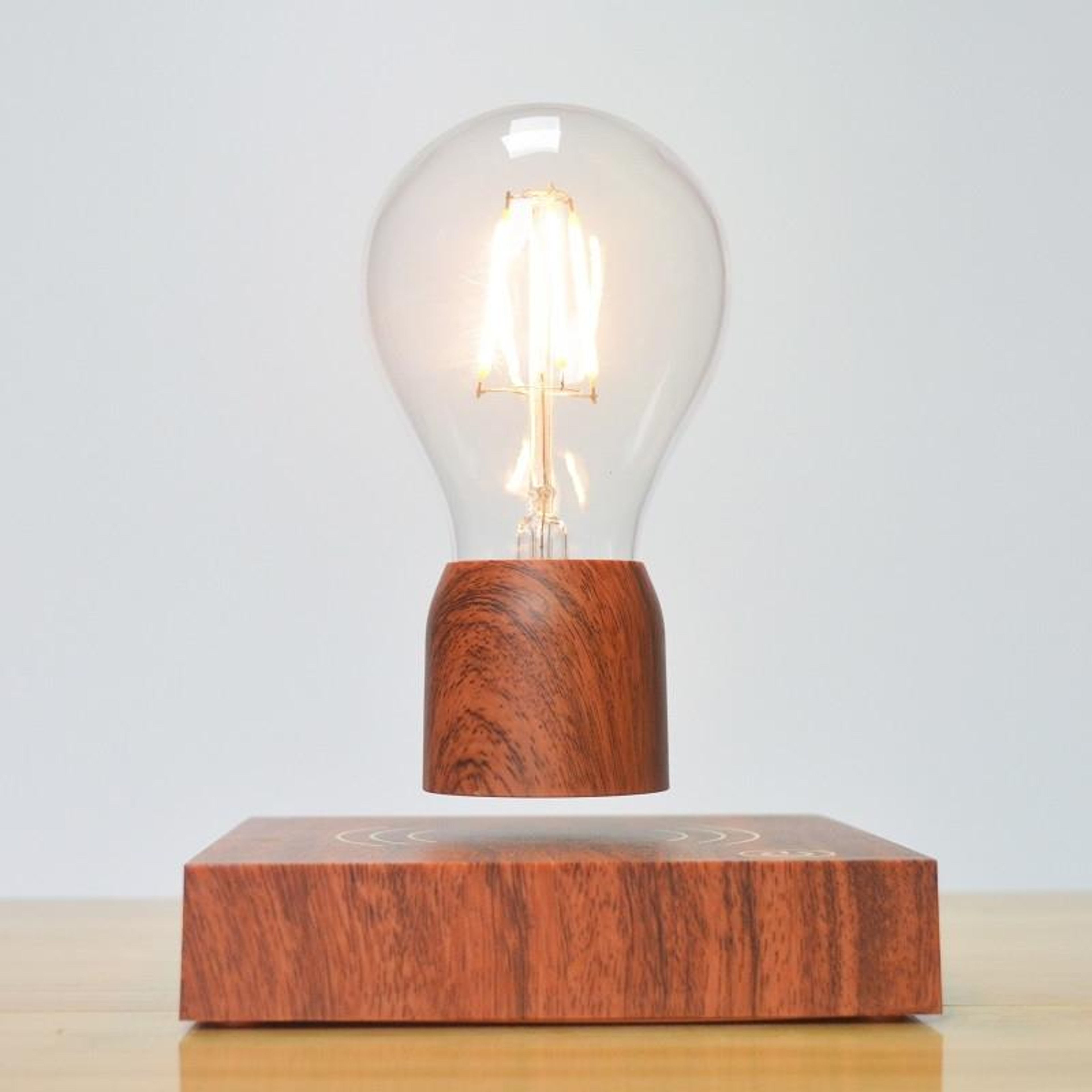 Magnetic Floating Lamp With Levitating LED Bulb Wooden Base For Modern Home Decor 2