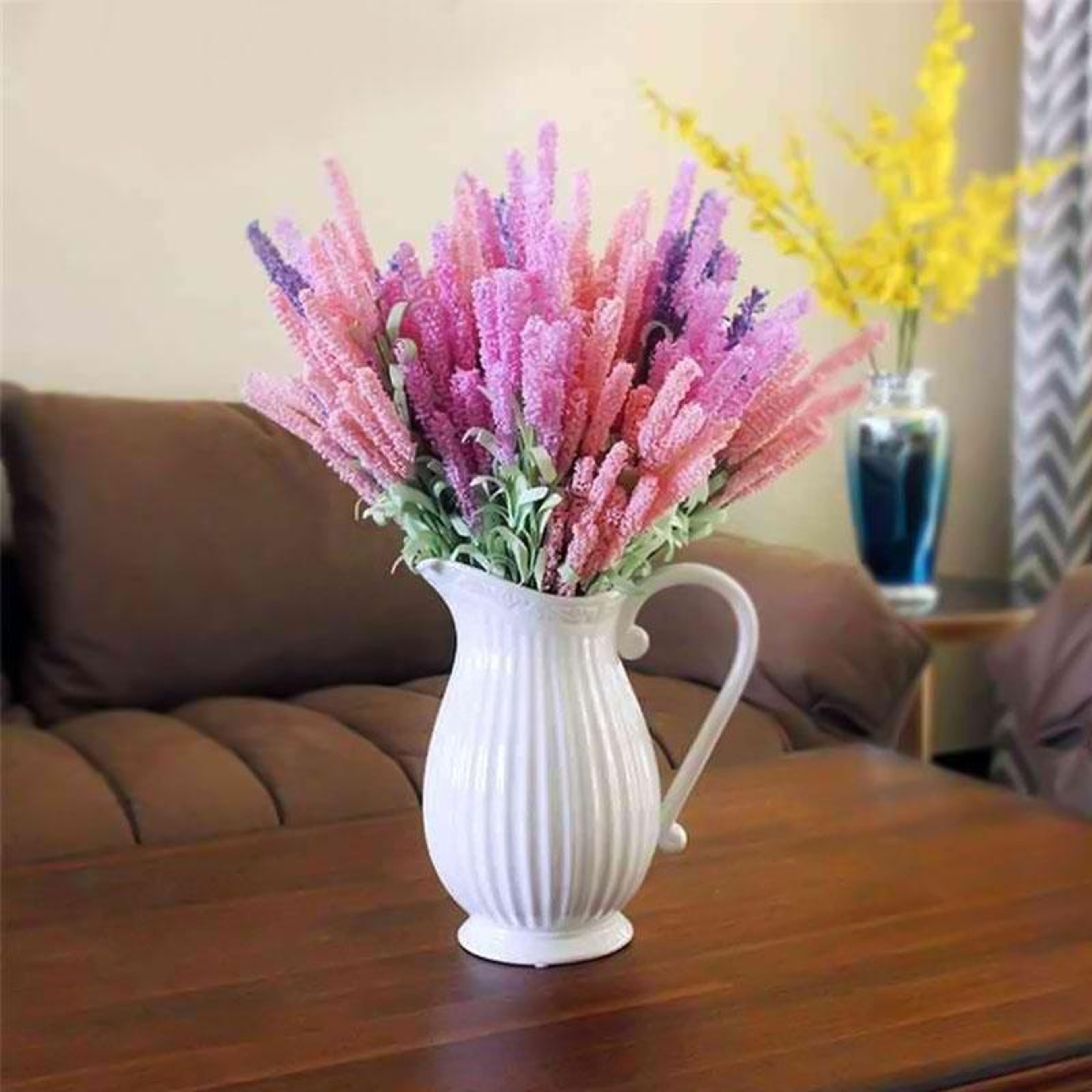 Artificial Lavender Flowers 10PCS Mini Lavender Stems For DIY Wreath Supplies Wedding  Home Decorat 1