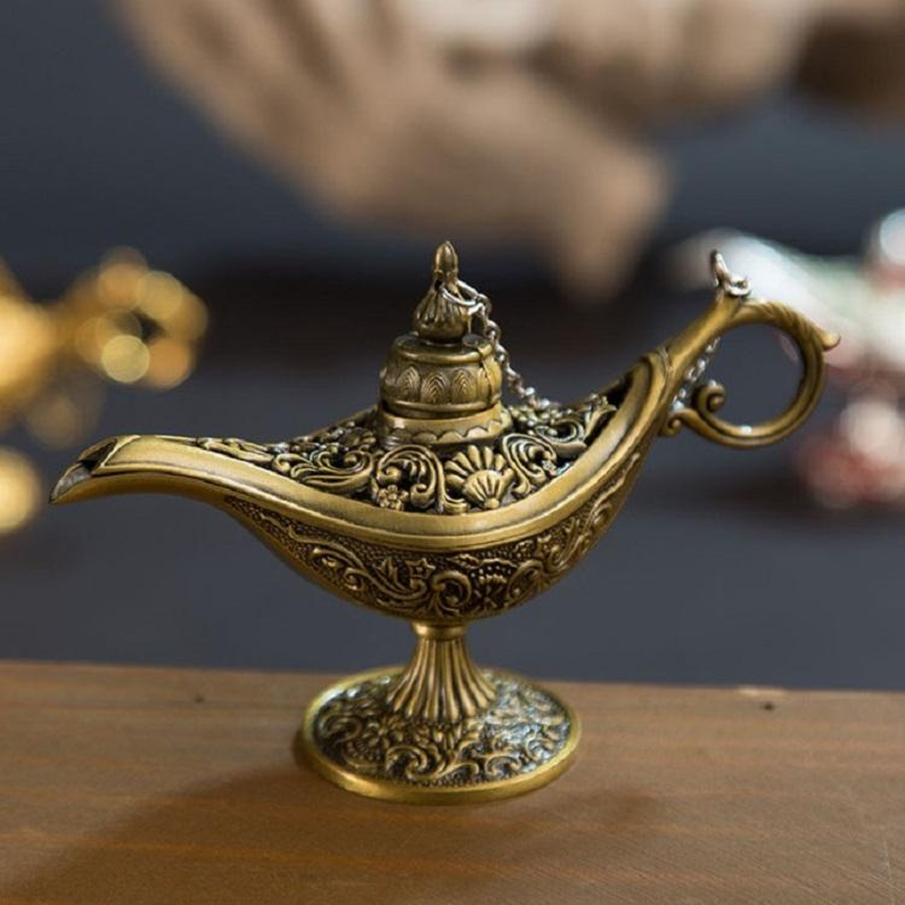 Aladdin Magic Lamp Metal Incense Burner Decorative Genie Lamp For Home Decor  Gifts 4