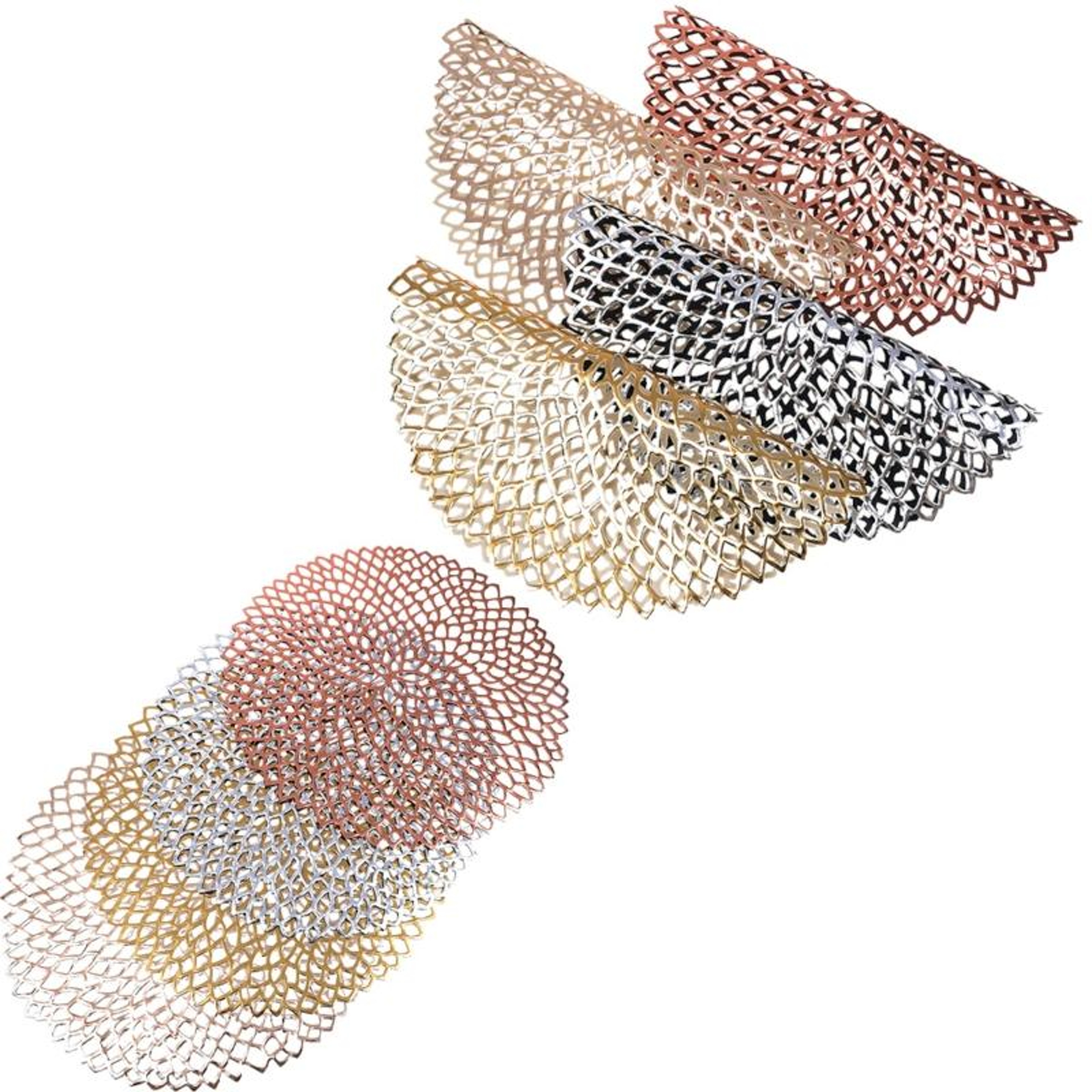Round PVC Placemat Heat Resistant Decorative Table Mat For Dining Table 3