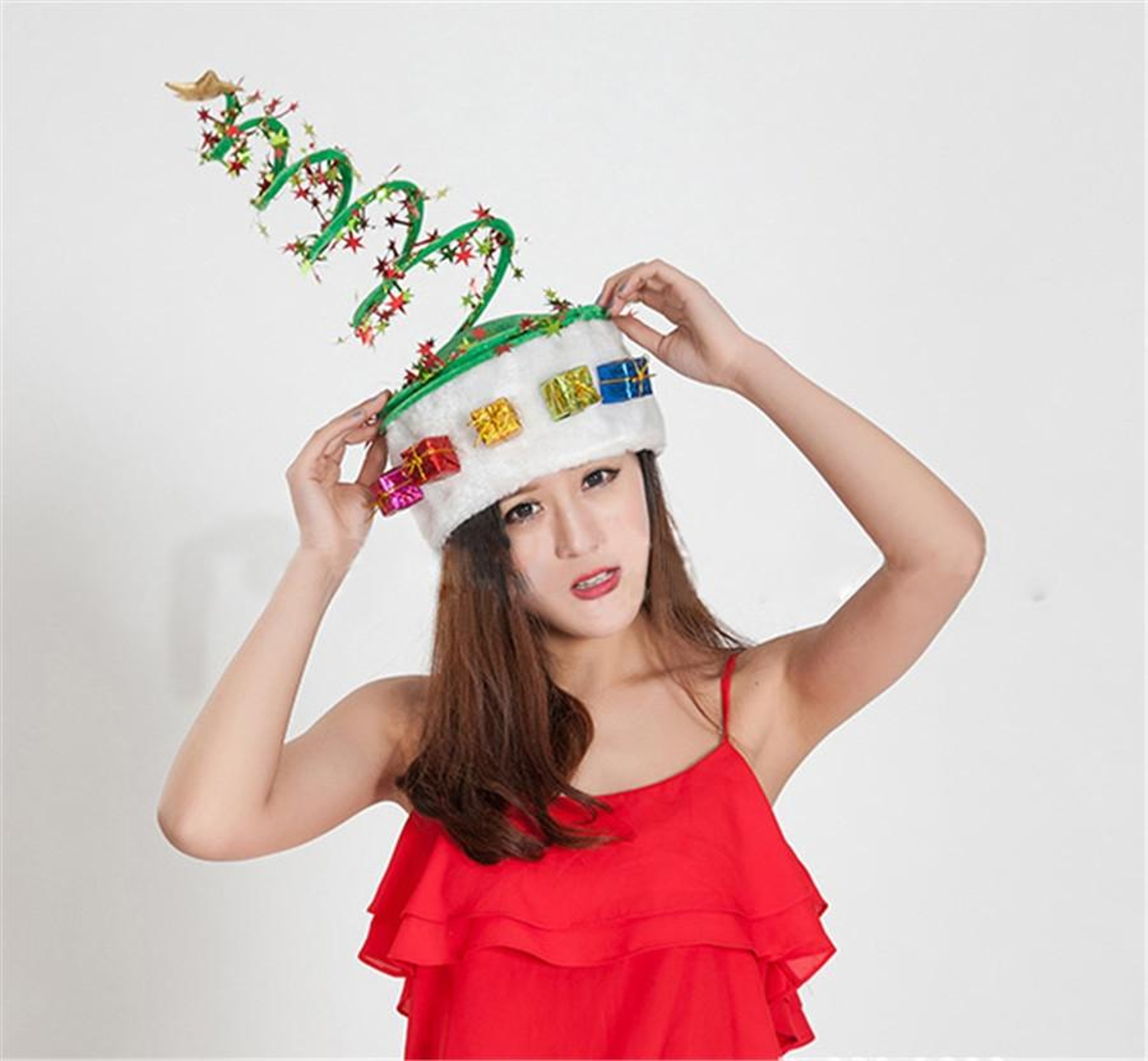 Personalized Christmas Santa Hat Soft Plush Holiday Costume Cap For Christmas Parties 0
