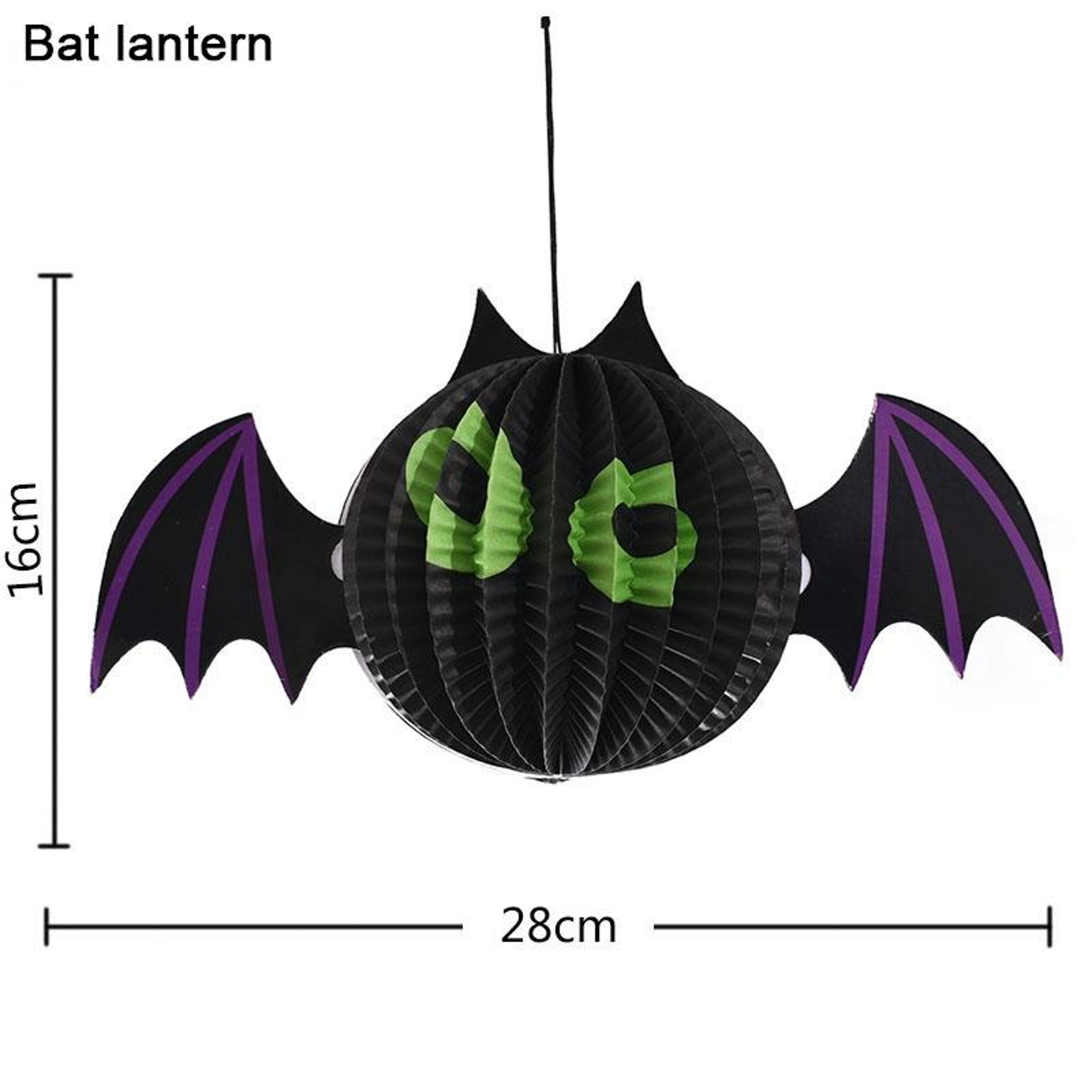 Creative Halloween Hanging Decorations Set Pumpkin Bat Spider Paper Ornaments 3 PCS 2