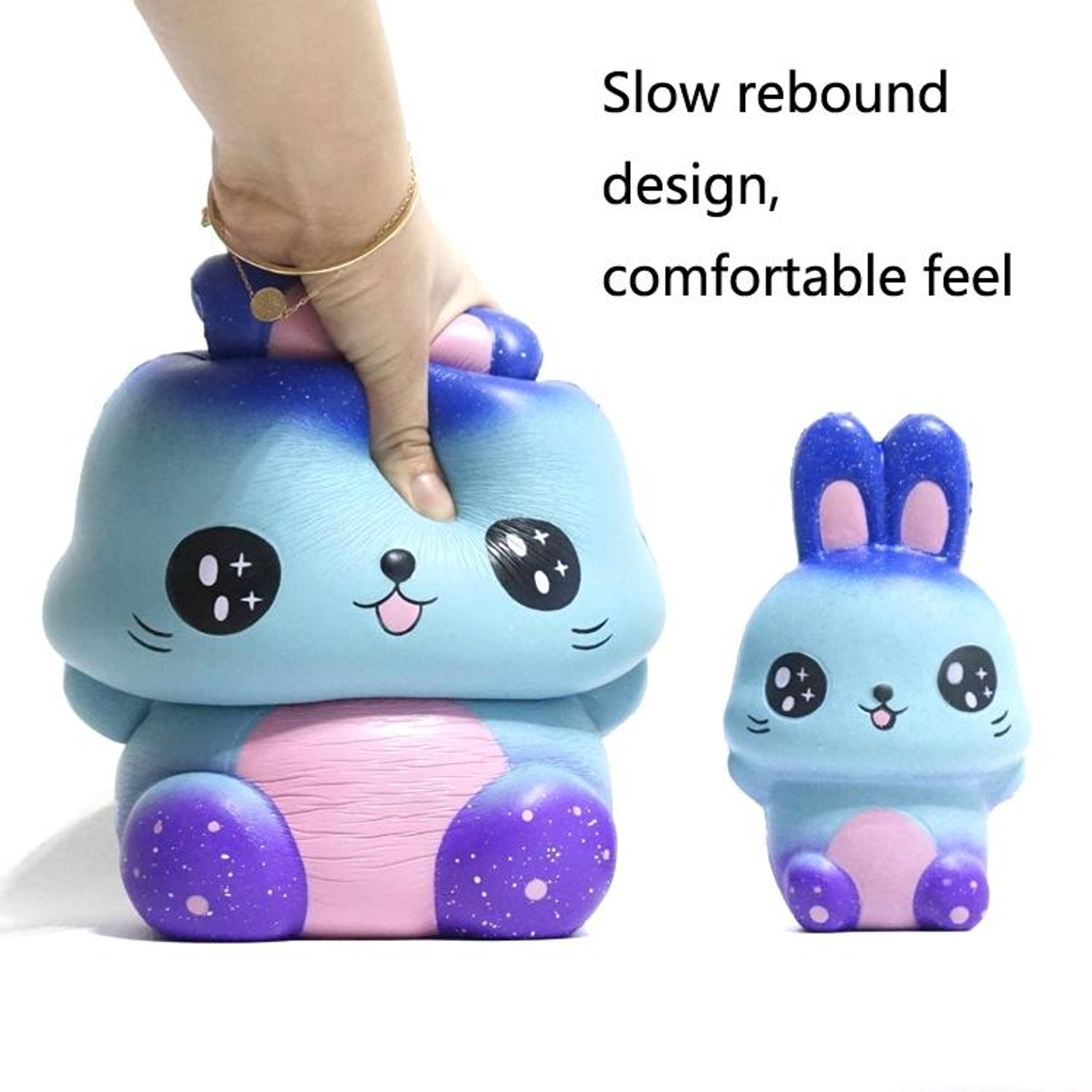 Starry Sky Rabbit Slow Rise Squishy Stress Relief Toy for Kids & Adults – view 5