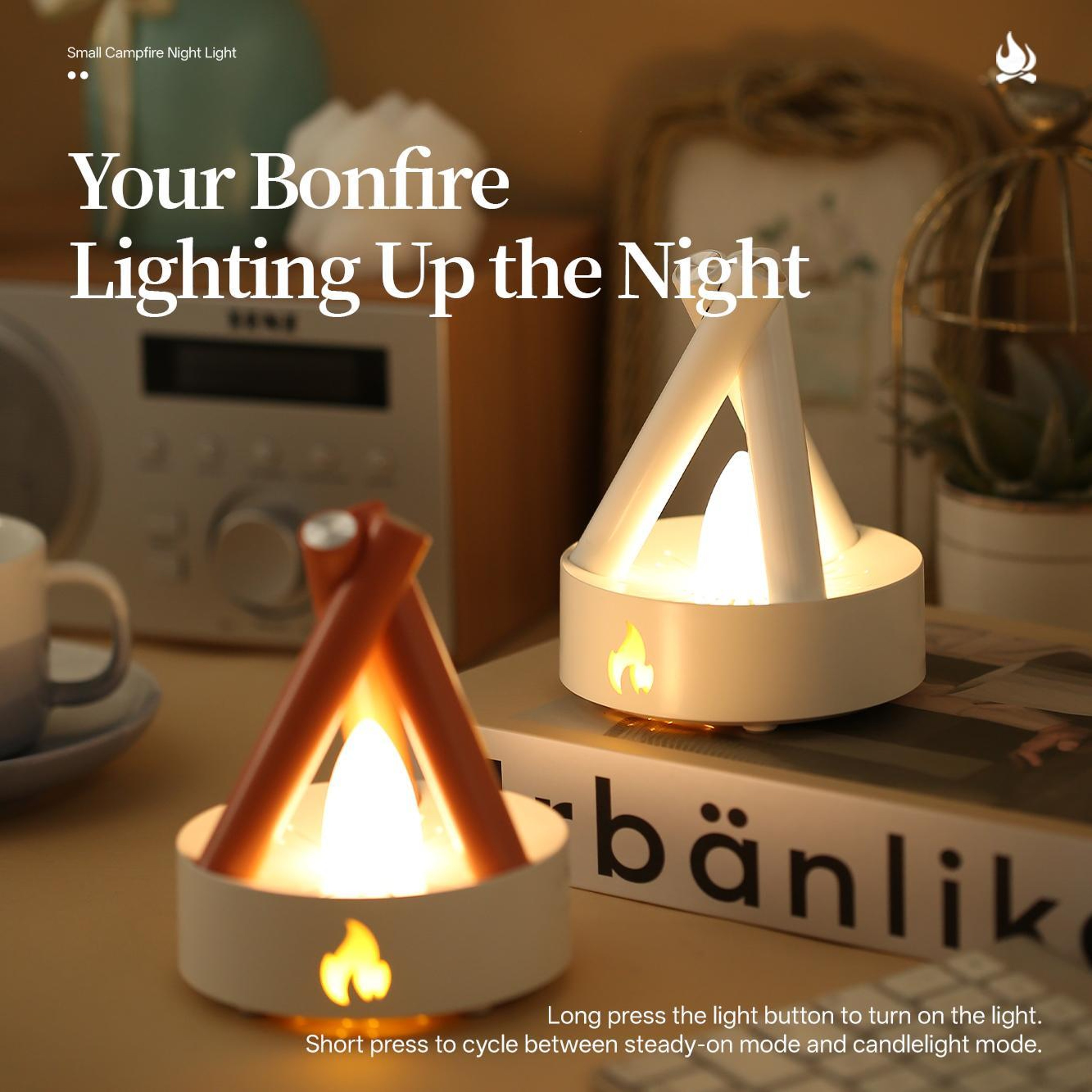 Sleep Assist White Noise Night Light With Campfire Flame Effect  5 Soothing Sounds 3