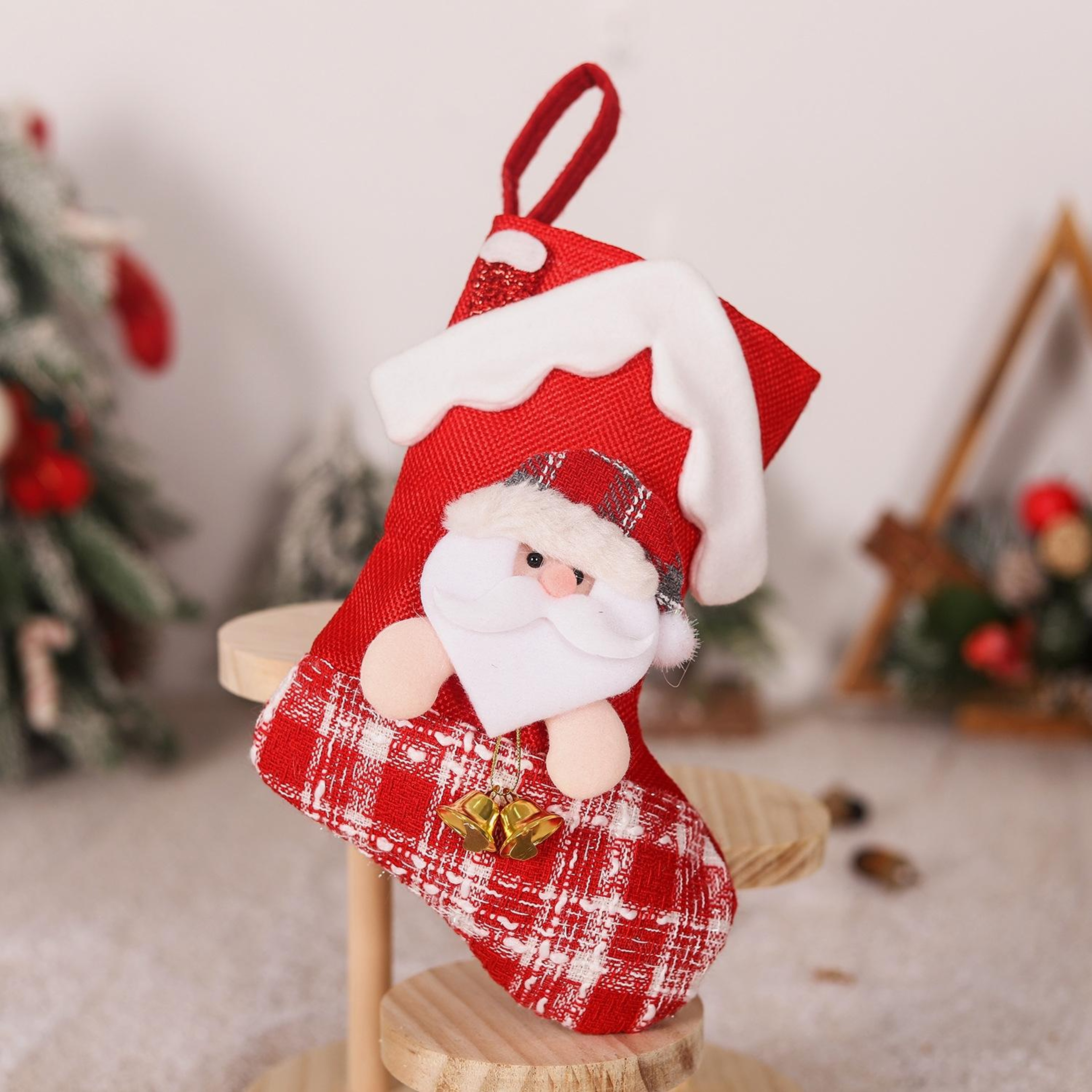 HouseShaped Christmas Stocking Gift Bag For Candy Treats  Holiday Decorations 4