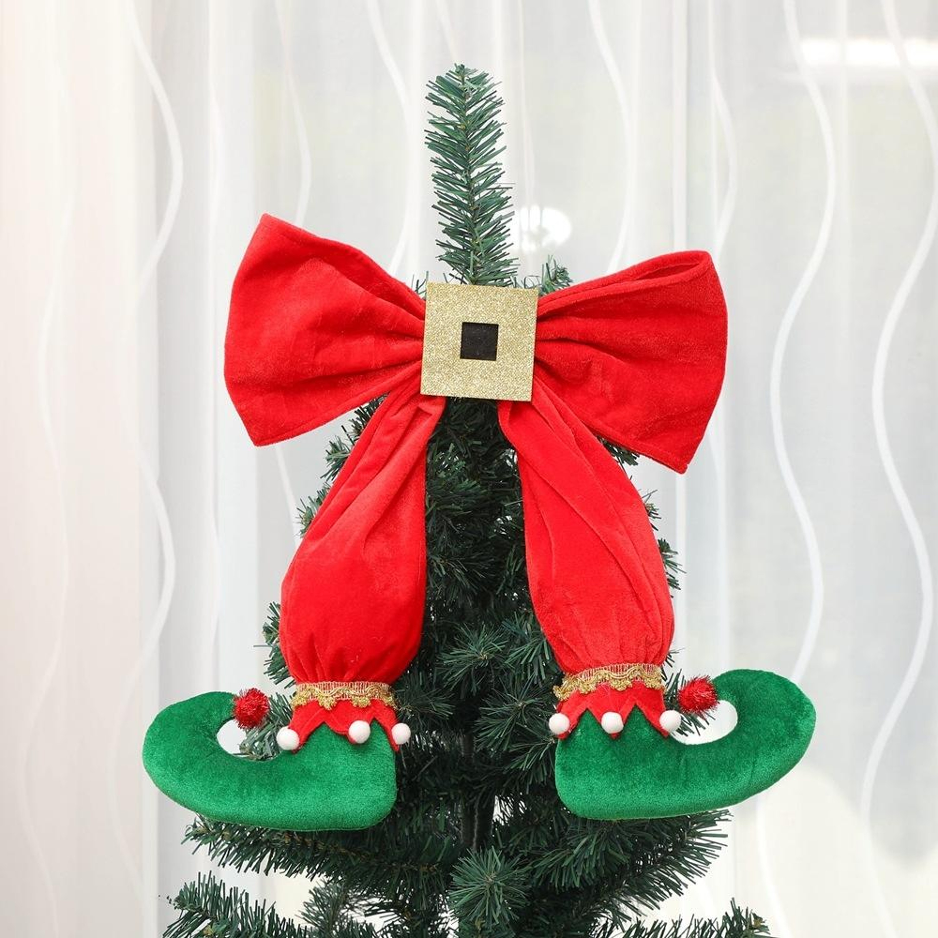 Christmas Elf Boots Ornament Hanging Decoration For Tree Home  Holiday Party Decor 0