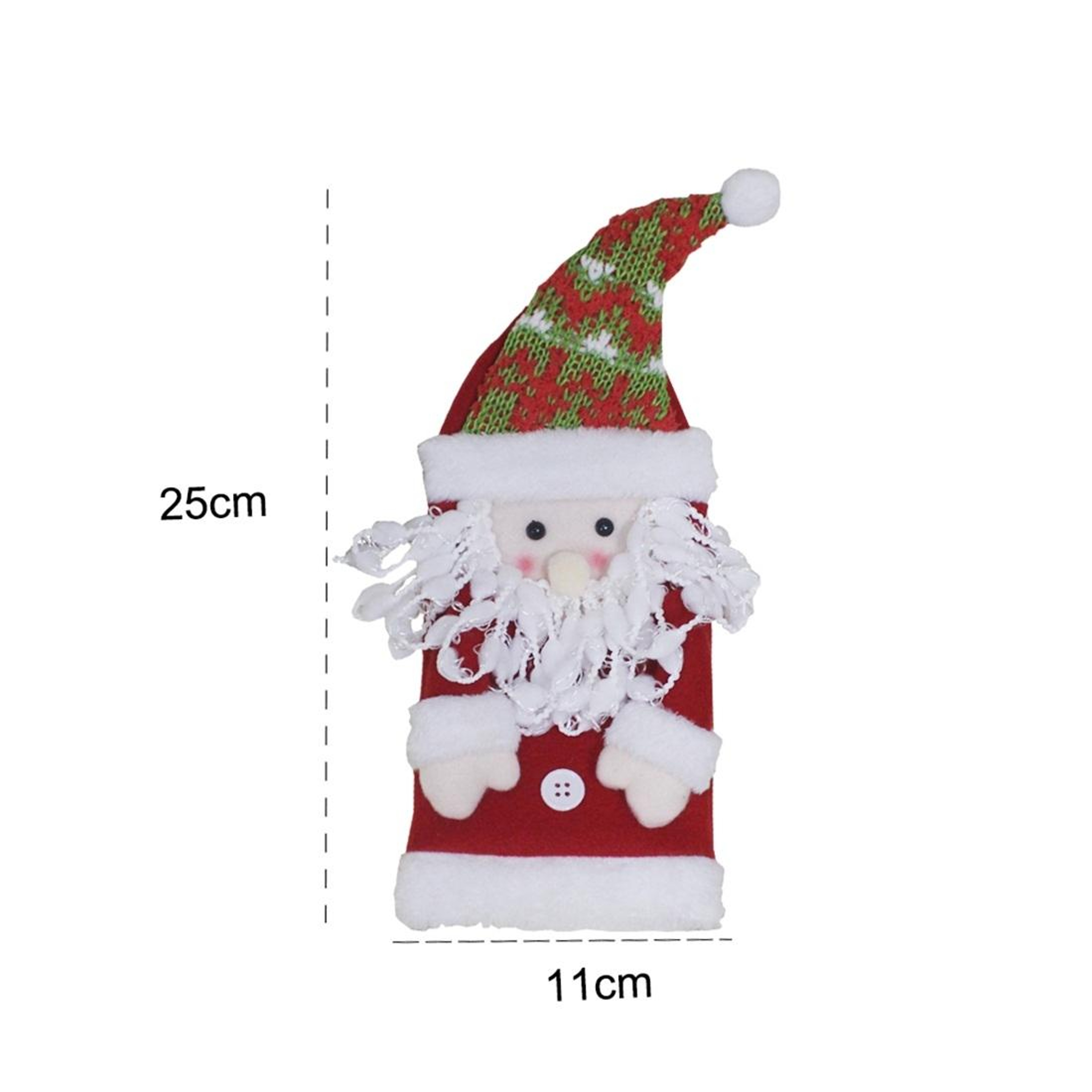Santa Claus Christmas Wine Bottle Cover Decorative Gift Bag For Holiday Table Decor 2