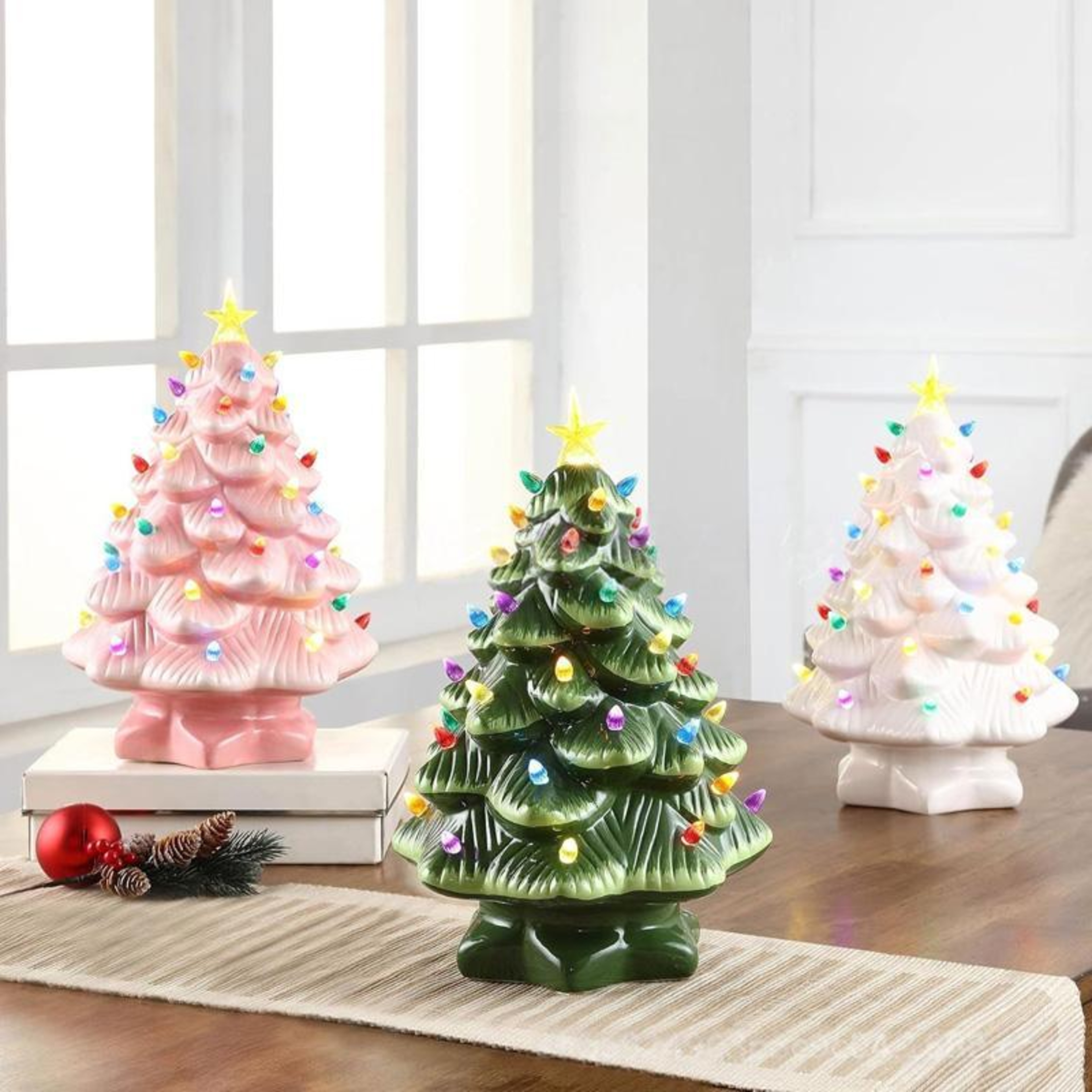 Christmas Tree Night Light Plug In Holiday Decorative Light 0