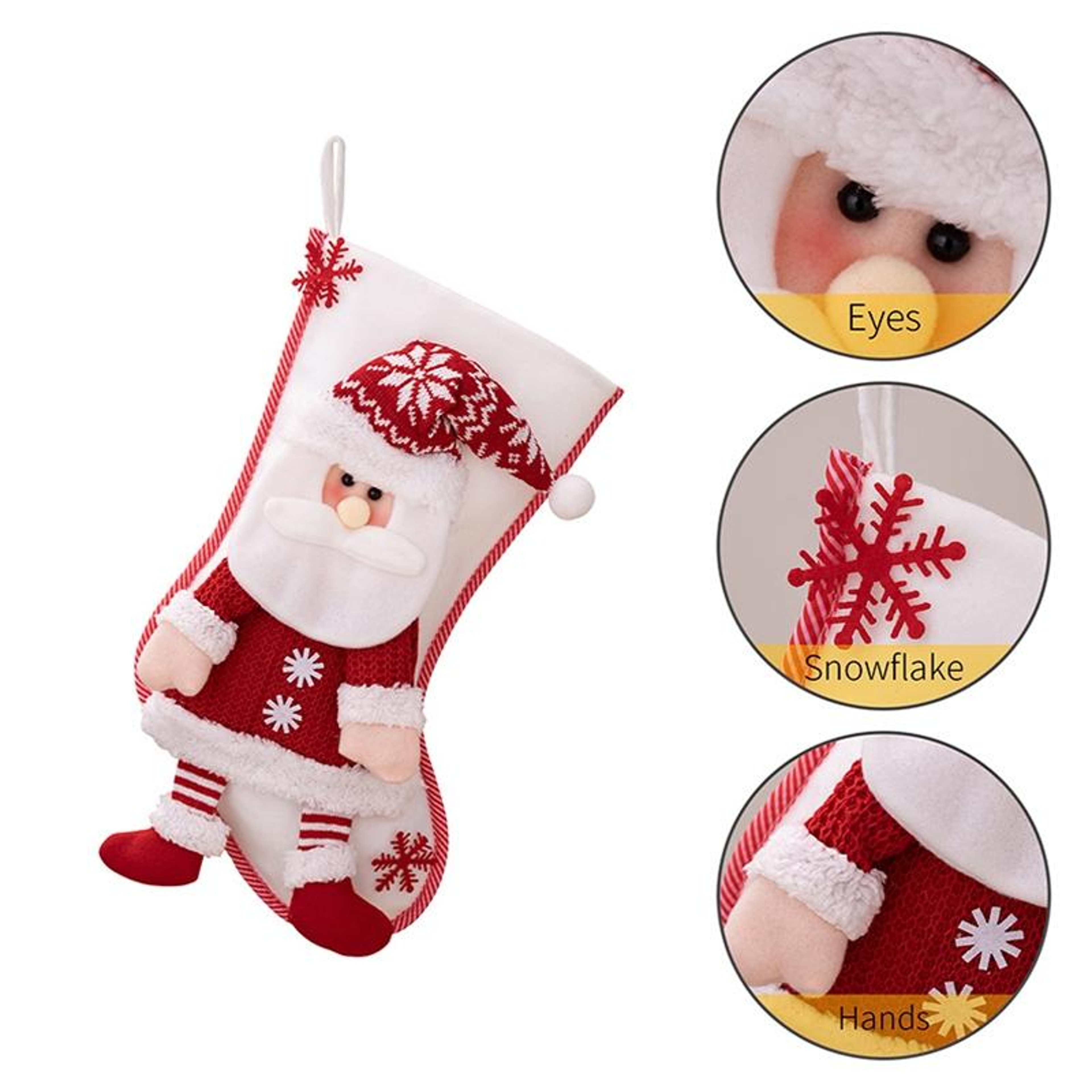 Cartoon Christmas Stocking Gift Bag For Holiday Gifts And Festive Decor 5