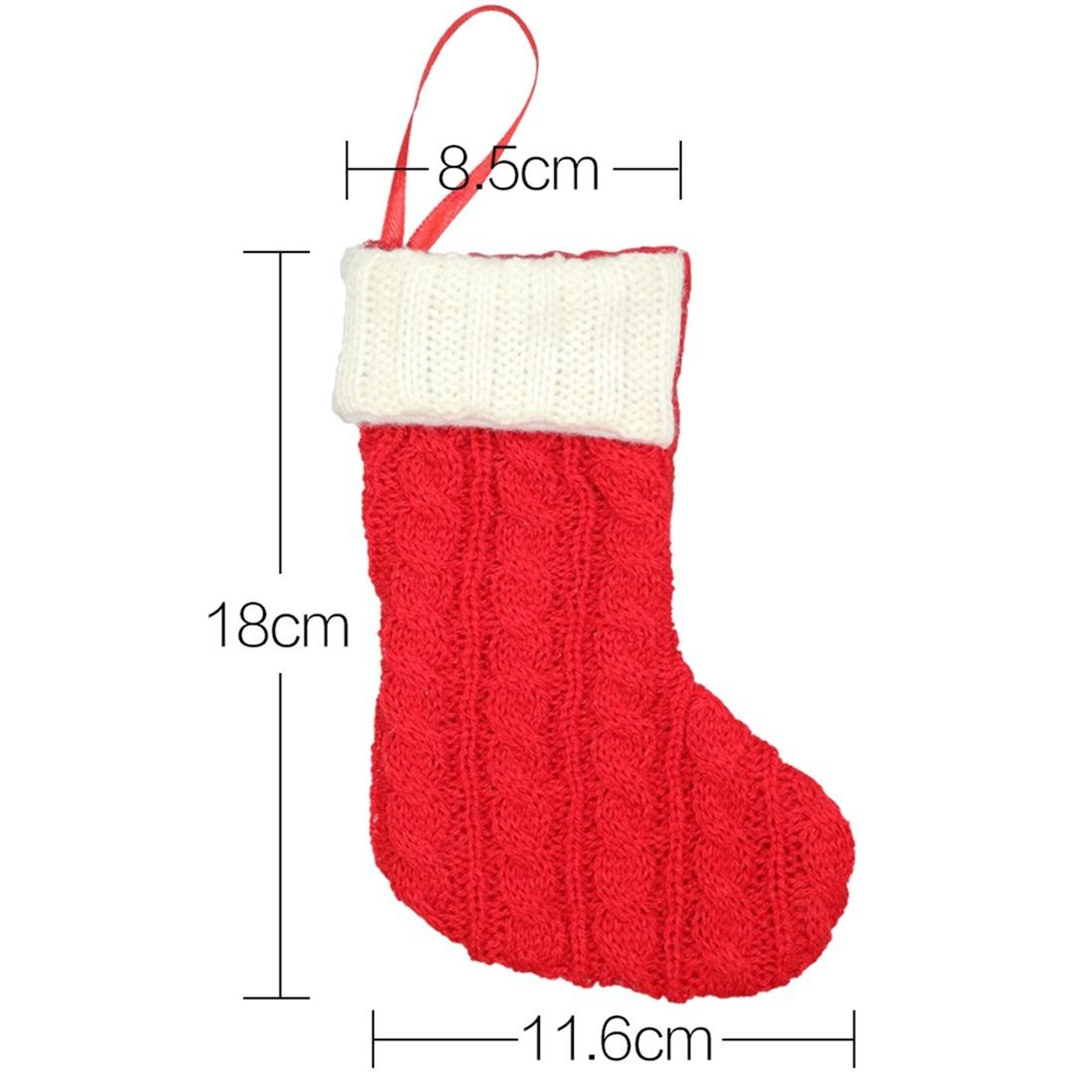 2 PCS Christmas Stocking Gift Bags Wool Knit Christmas Tree Decorations For Gifts And Holiday Decor 2