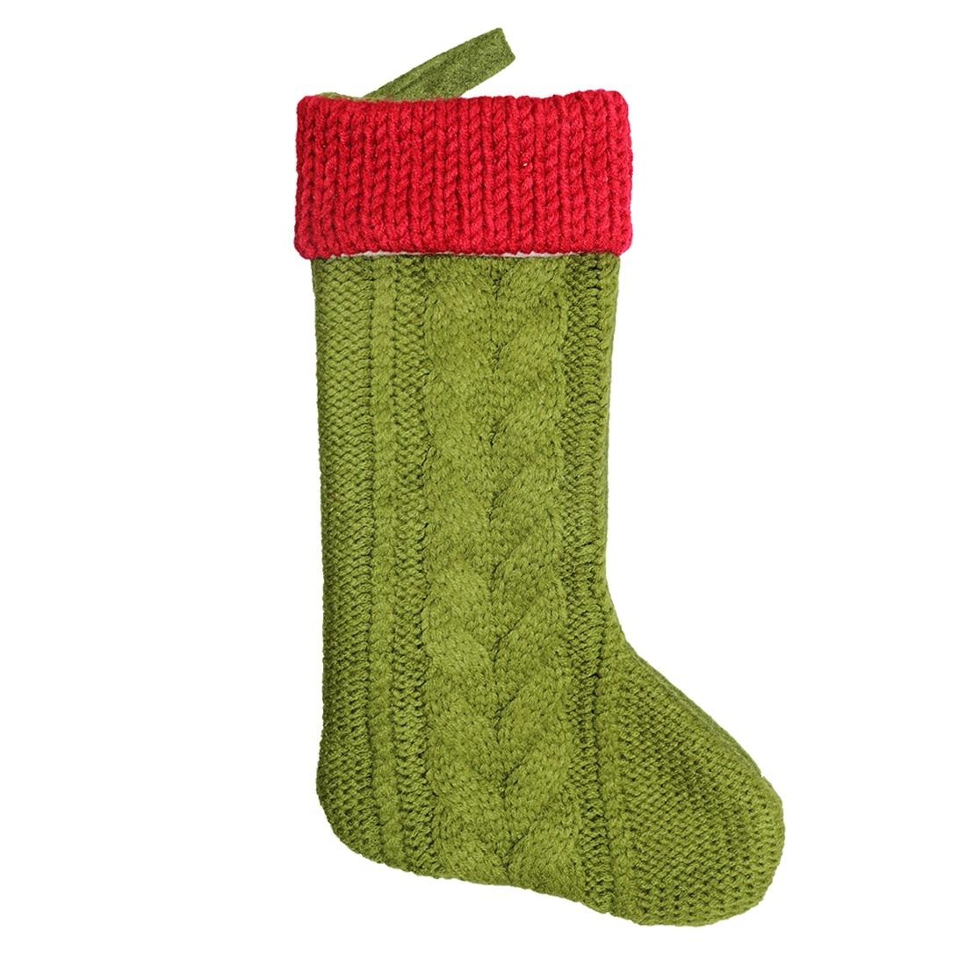 2 PCS Christmas Stocking Gift Bags Wool Knit Hanging Christmas Tree Decorations 1