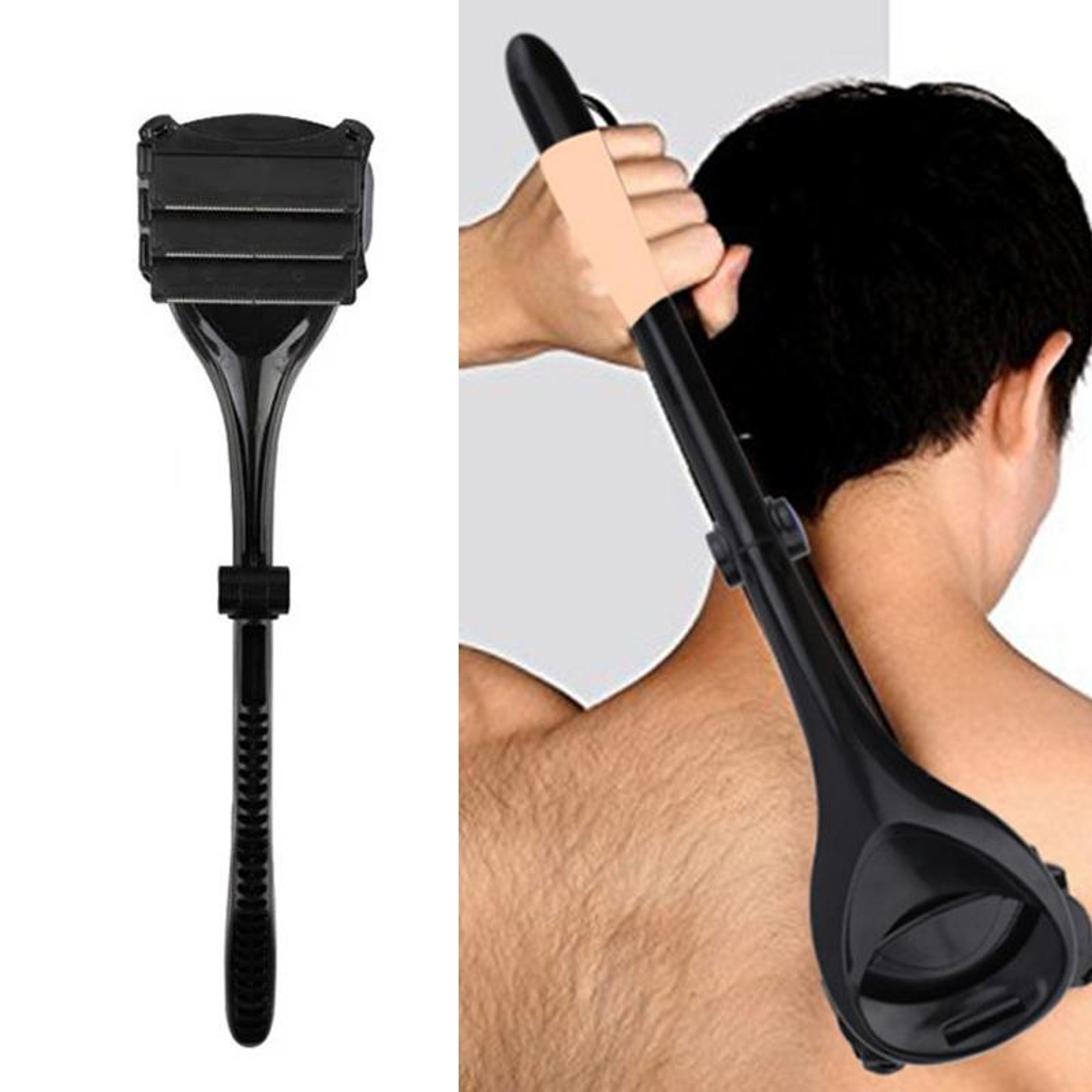 B5 Back Shaver for Men with Foldable Long Handle and Triple Blade Body Hair Remover – view 1