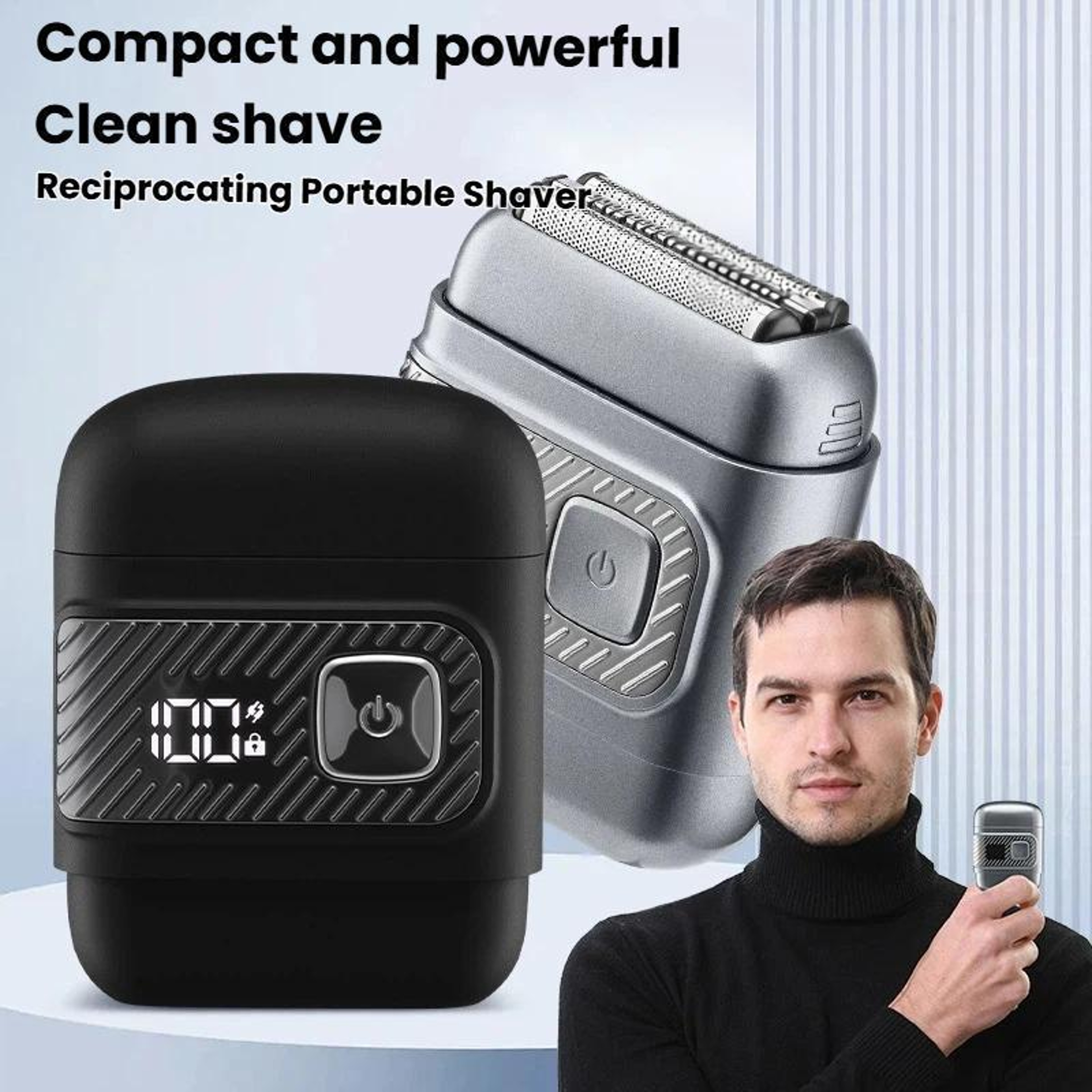 3 Blade Electric Shaver For Men IPX6 Waterproof USB C Razor With LCD Display 1