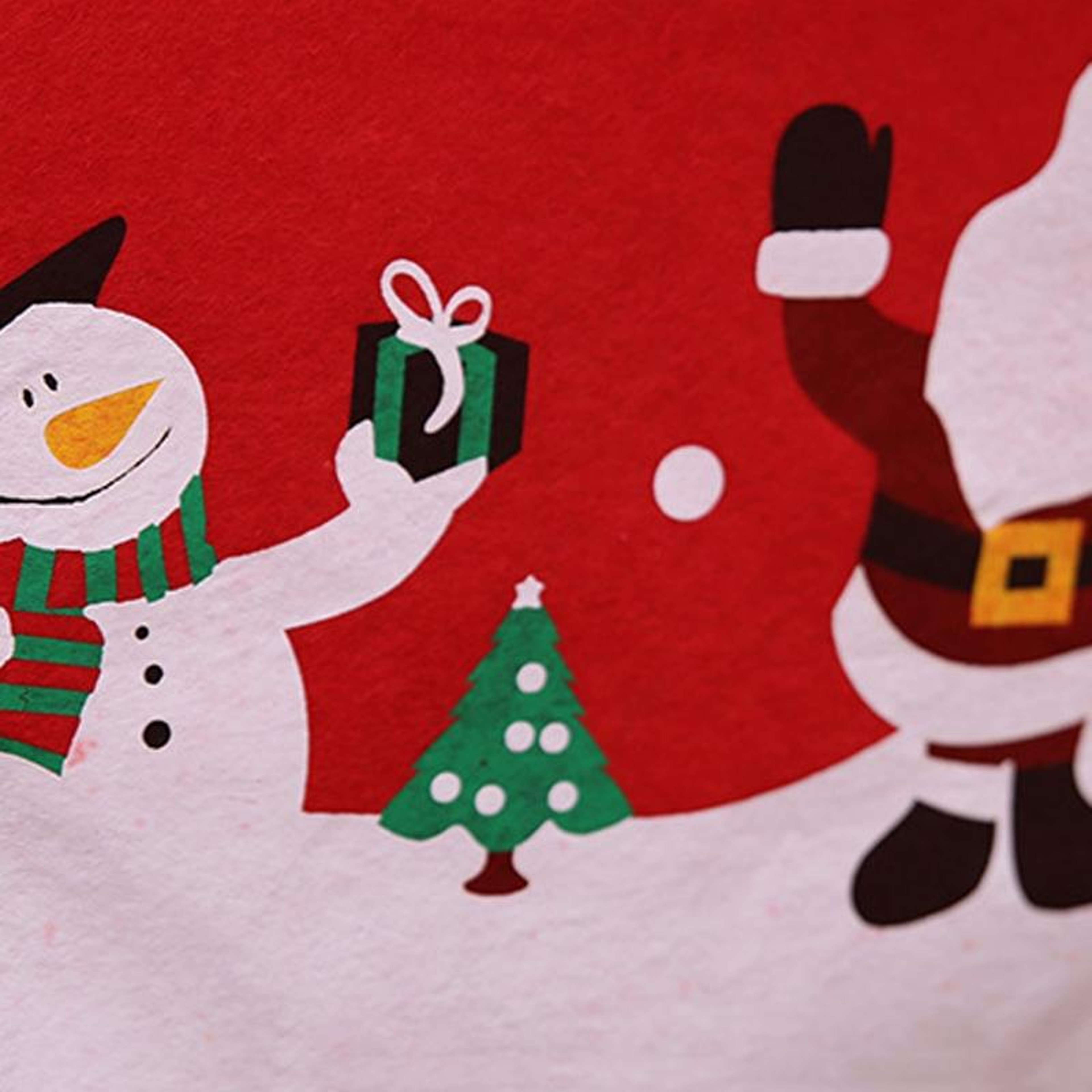 Festive Santa Snowman Christmas Chair Cover for Dining Chairs and Holiday Decor – view 4