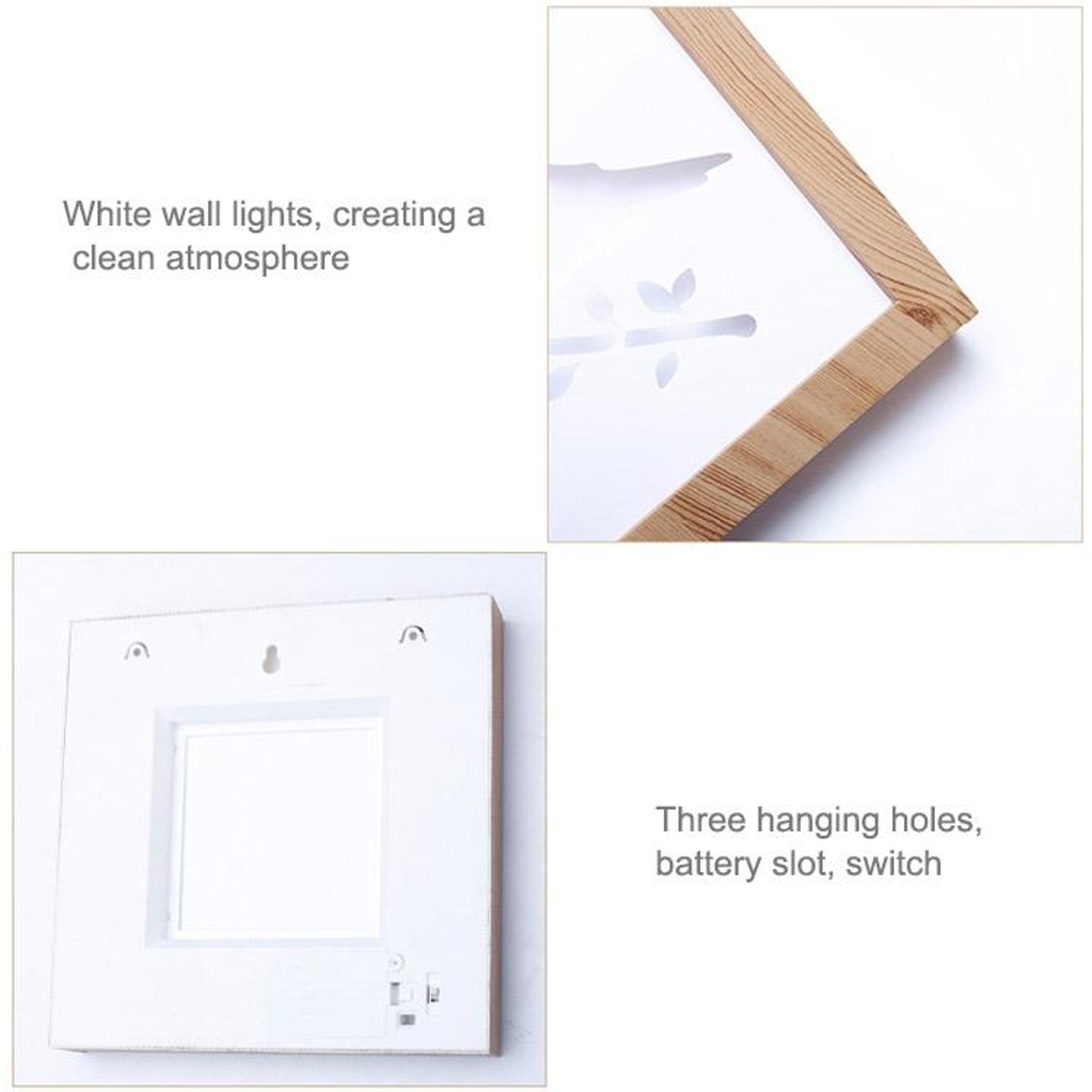 Warm White LED Photo Frame Night Light With Dimmable Ambient Glow 5