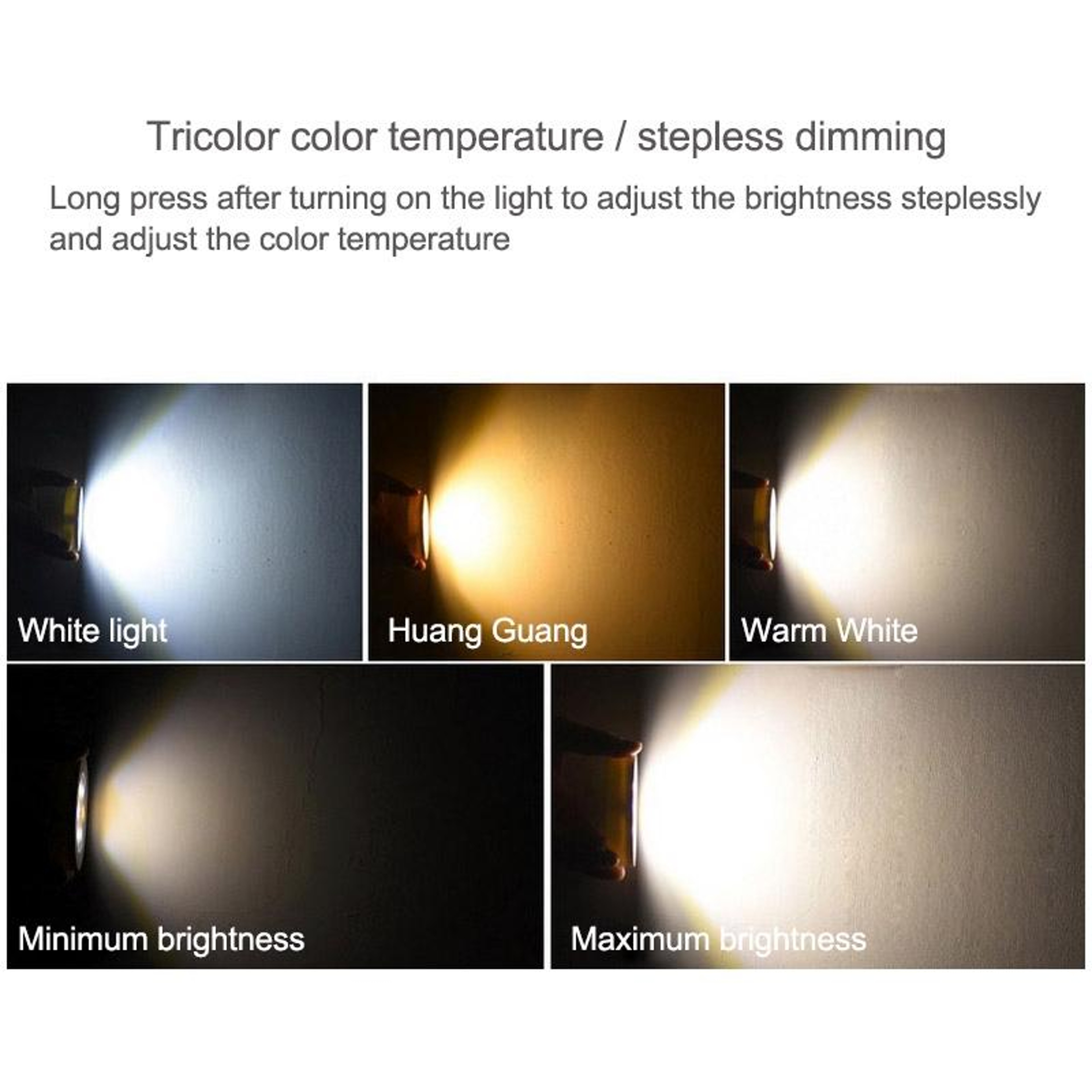 6 LED Dimmable Night Light Battery Powered Wireless Lamp 5