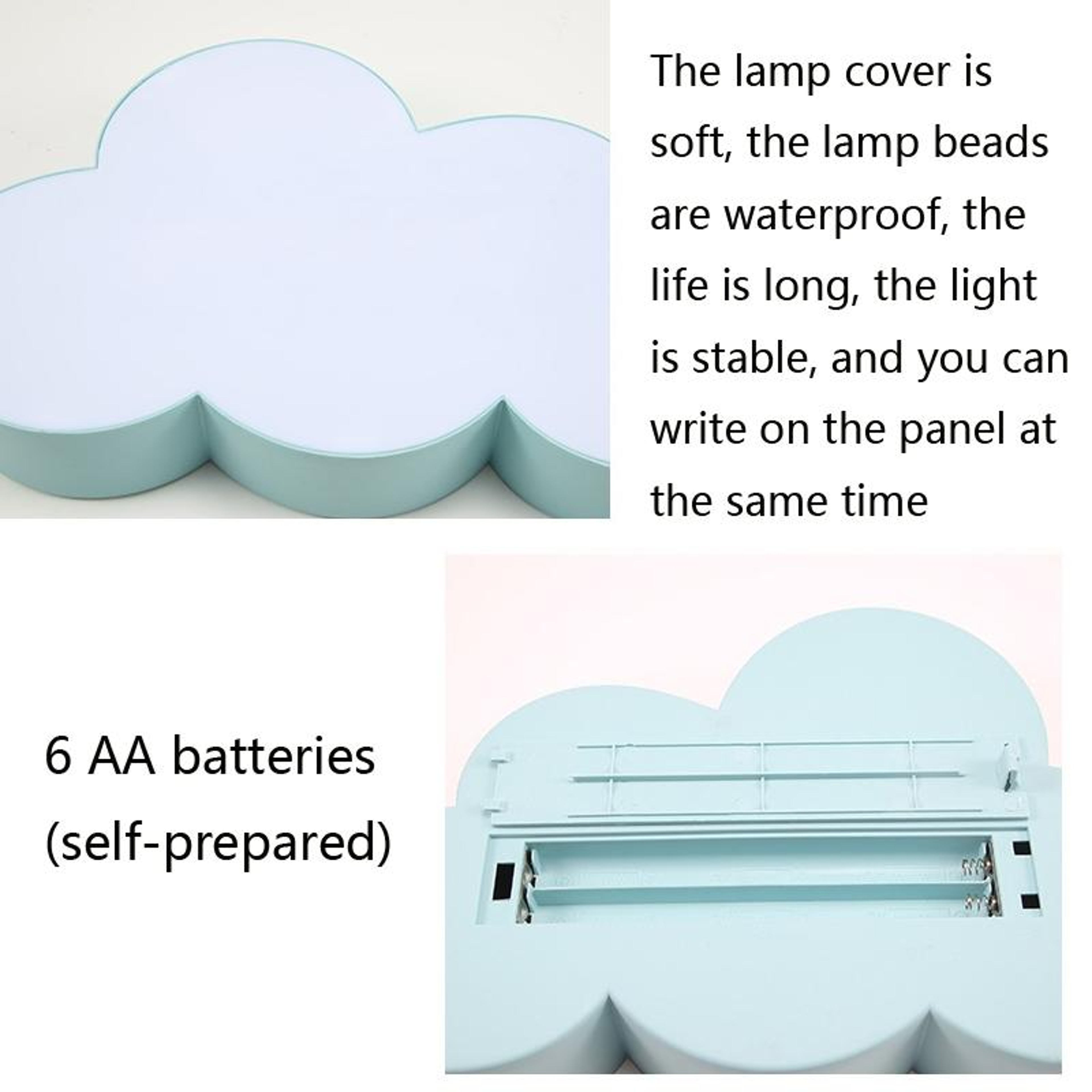 Cloud LED Message Board Erasable Writing Night Light With 8 Lighting Modes 2
