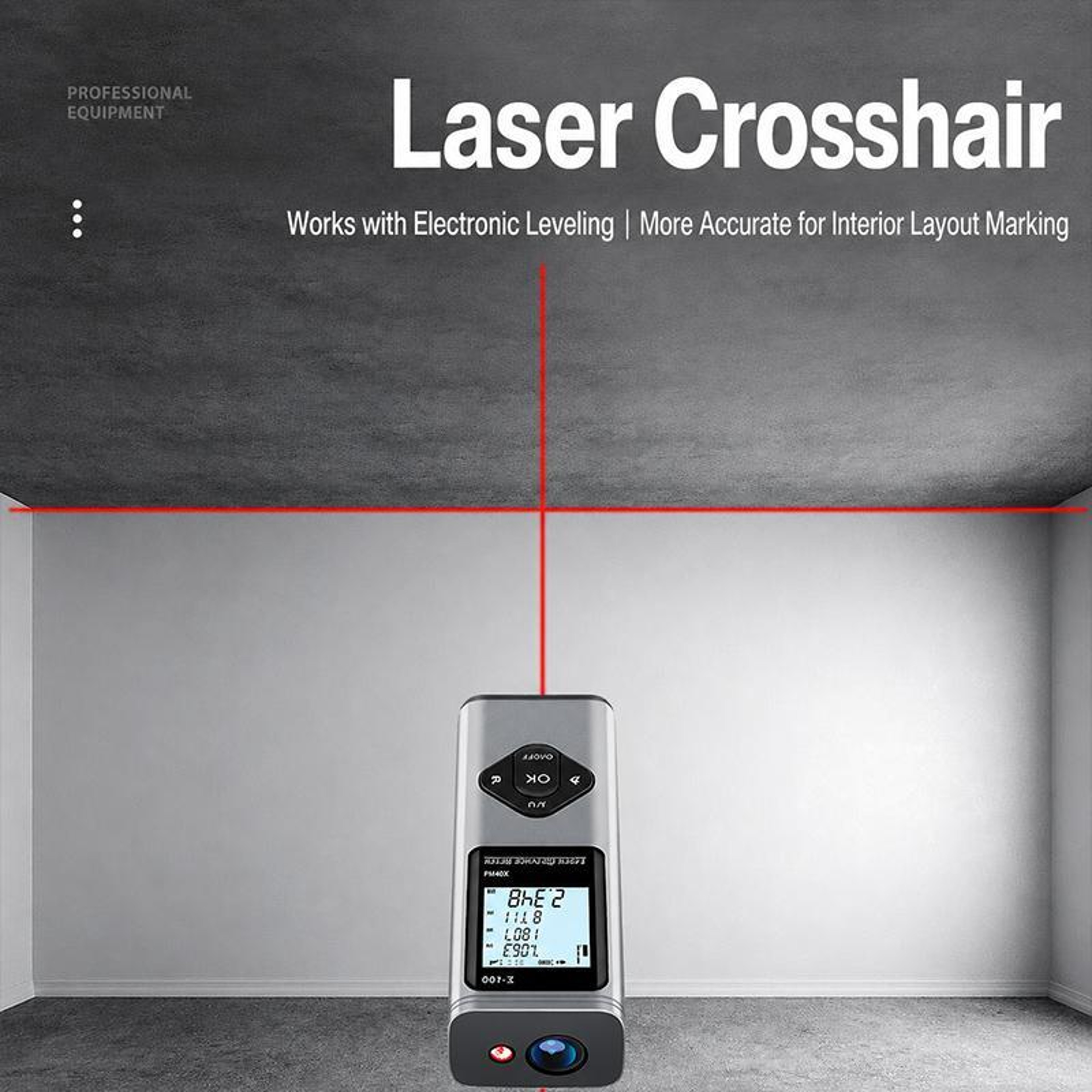 3 in 1 Laser Distance Meter 40m Crosshair Digital Measuring Tool with Angle Sensor – view 7