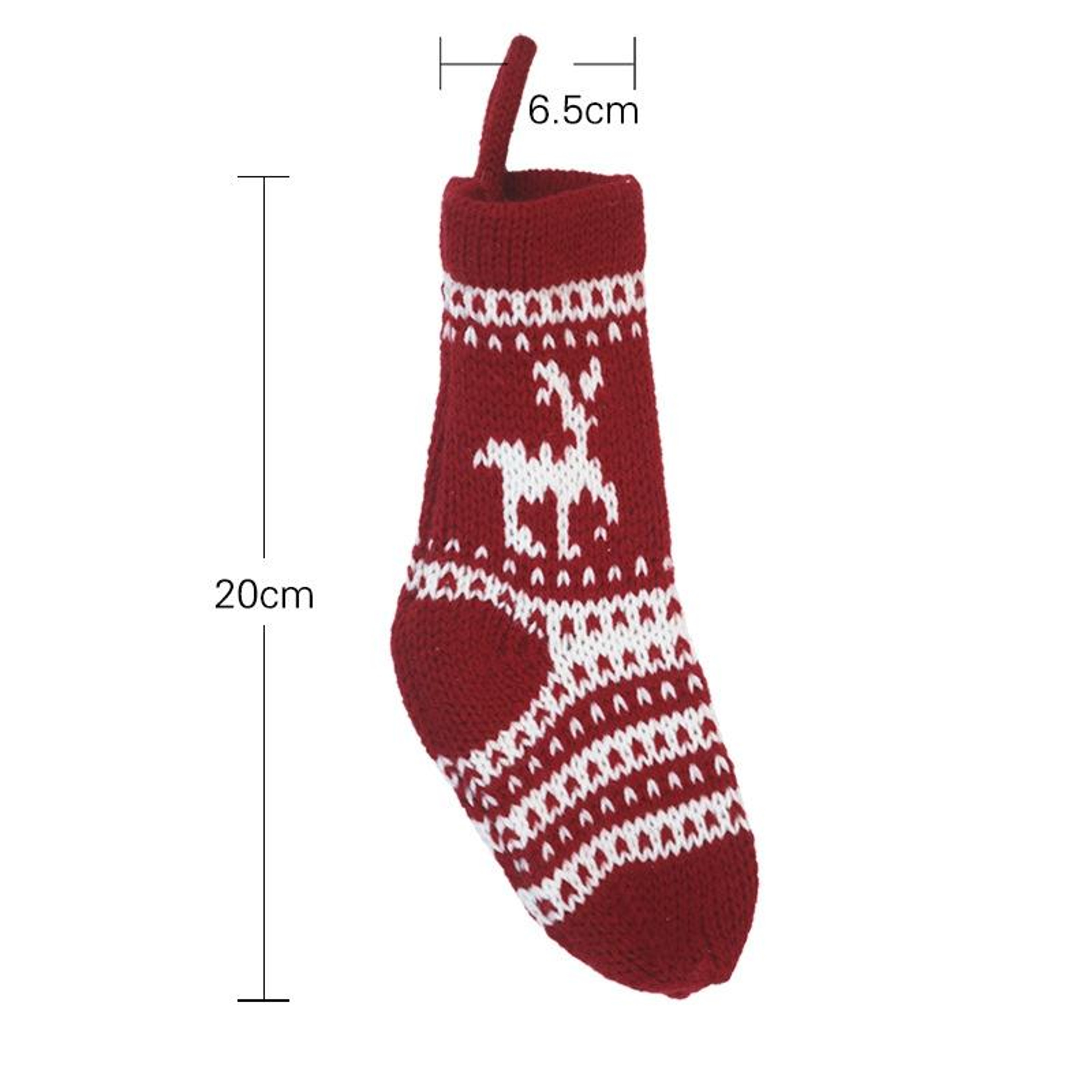 Mini Knitted Christmas Stocking Wool Gift Bag And Hanging Christmas Ornament 3