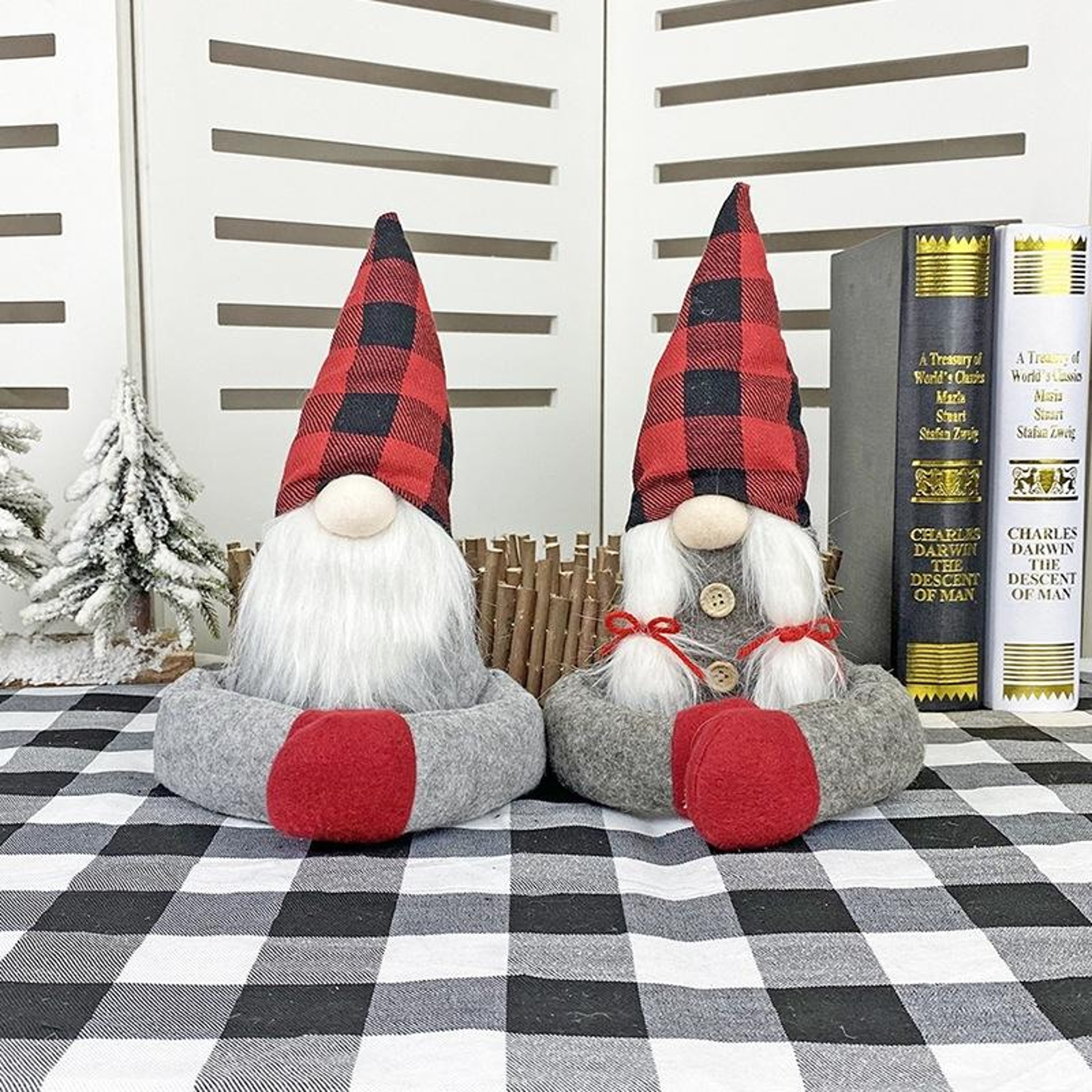 Festive Doll Christmas Curtain Tiebacks Plush Holder For Holiday Window Decor 1