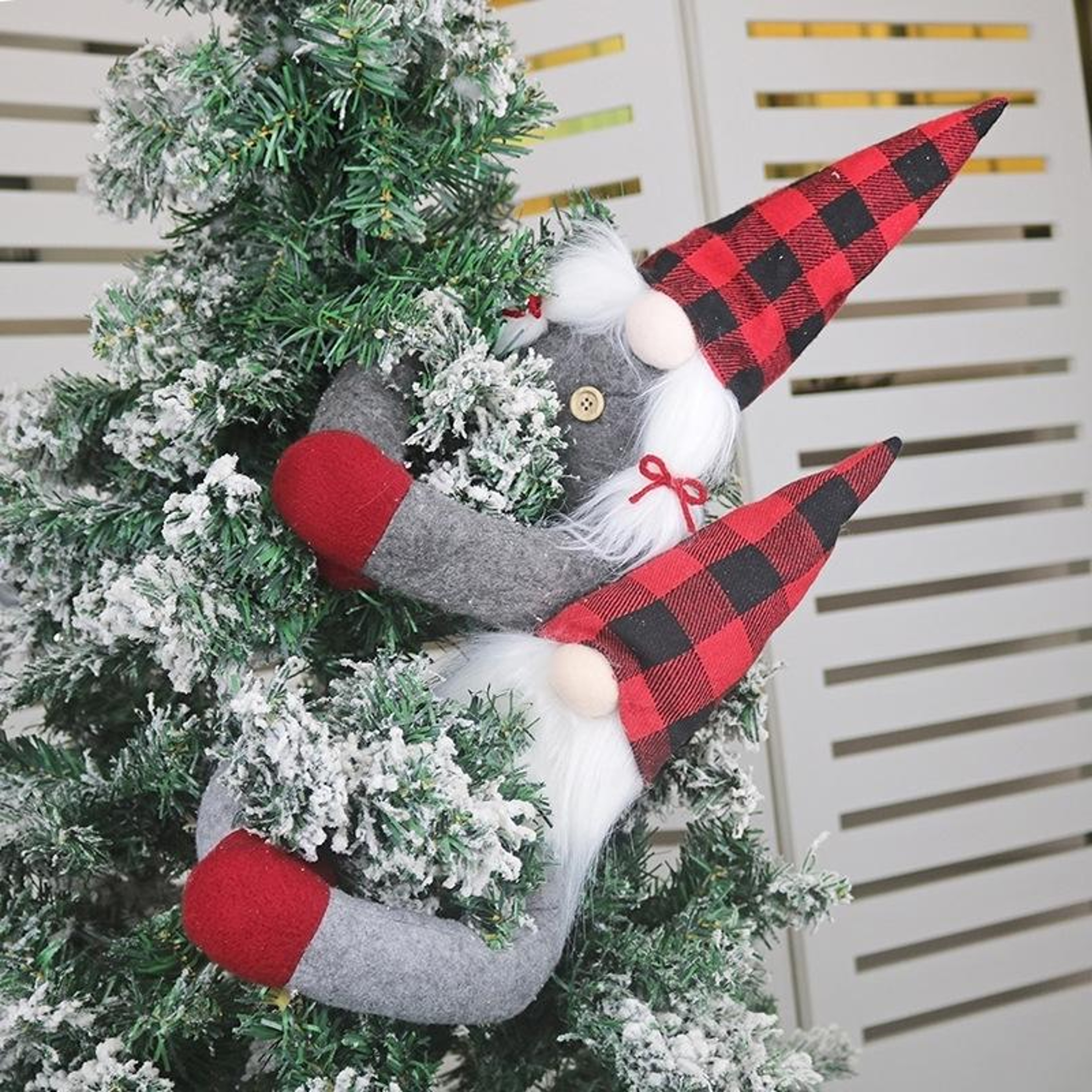 Festive Doll Christmas Curtain Tiebacks Plush Holder For Holiday Window Decor 0