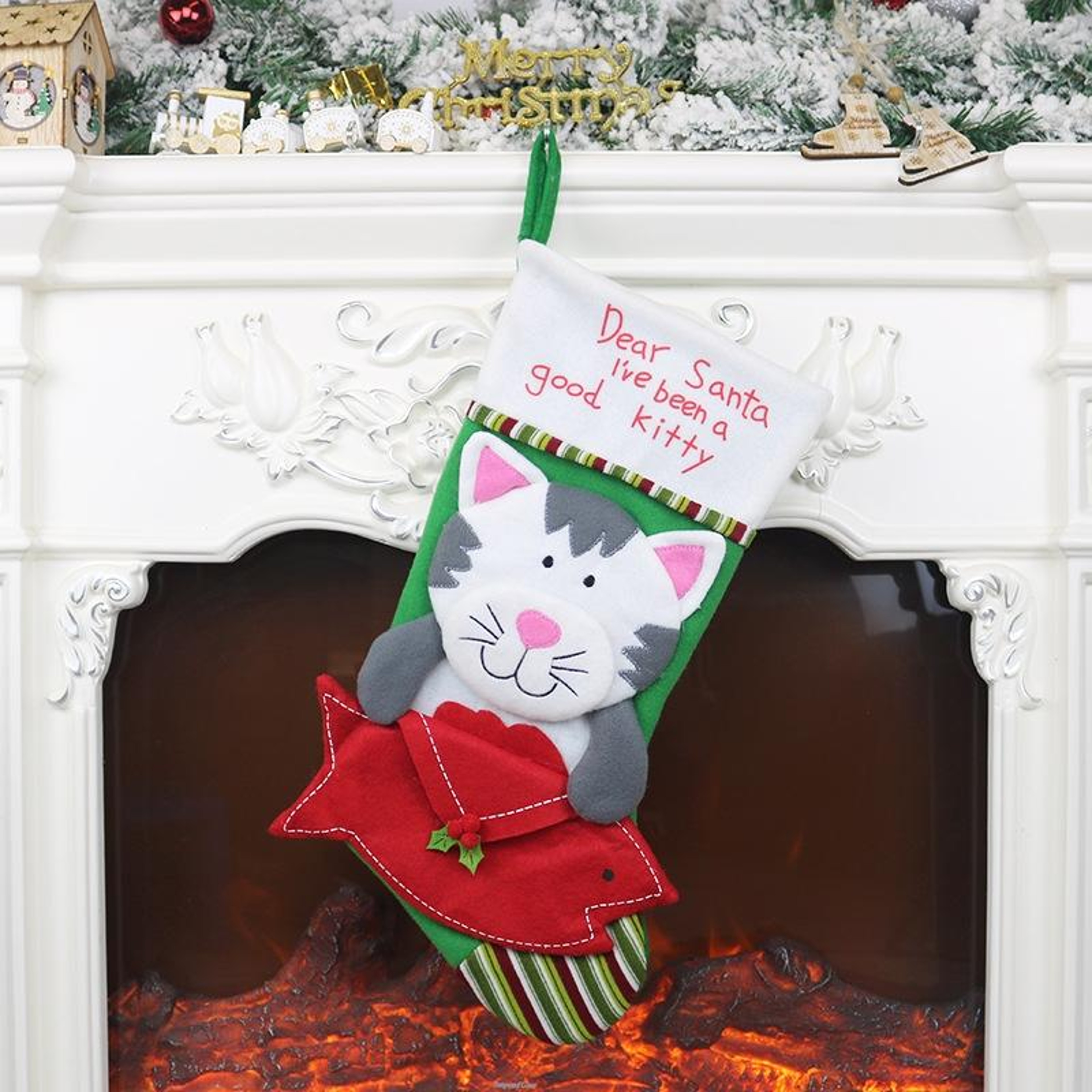 Pet Christmas Hanging Christmas Gift Bag  Holiday Decoration 0