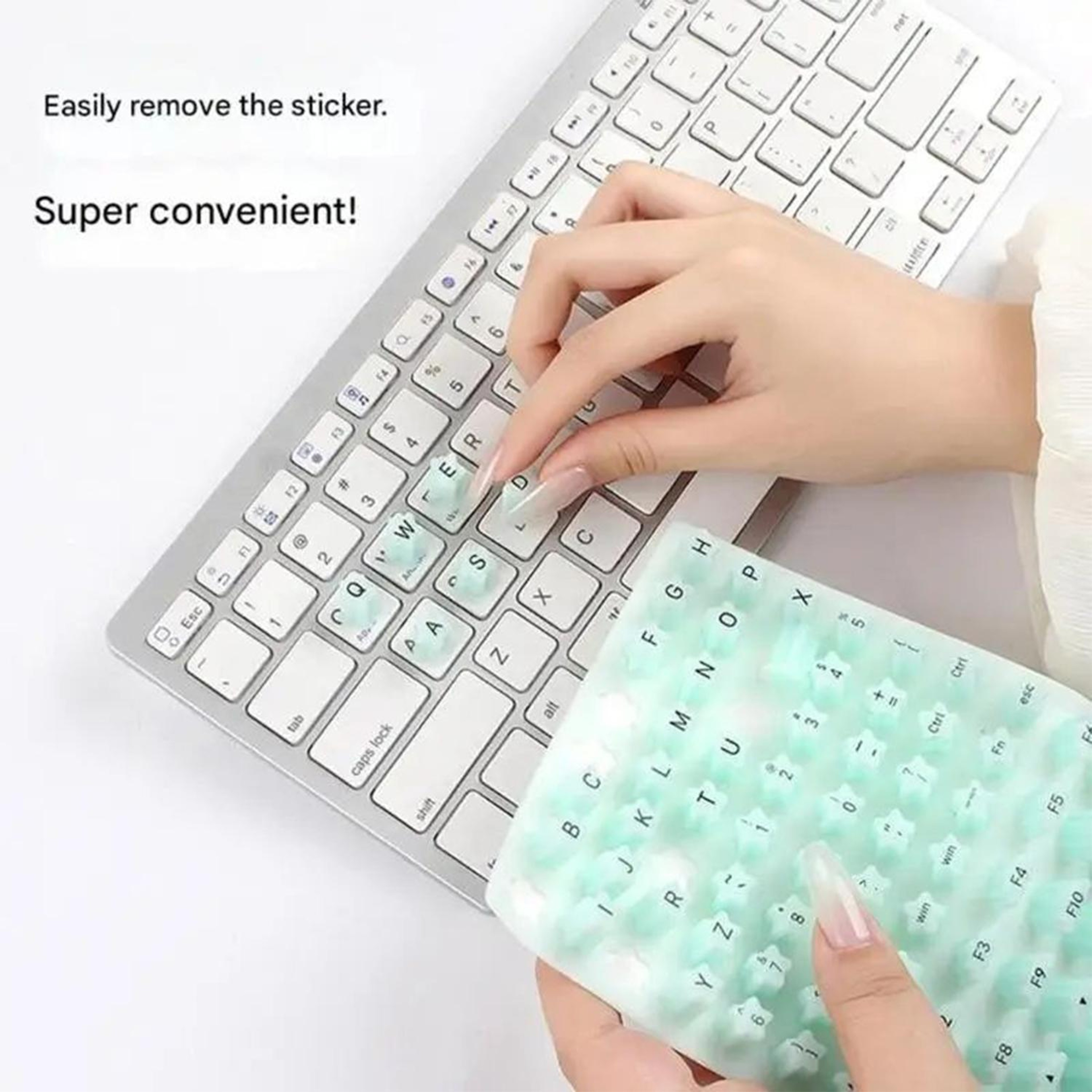Long Nail Friendly Raised Silicone Keyboard Keycaps For Comfortable Quiet Typing 6