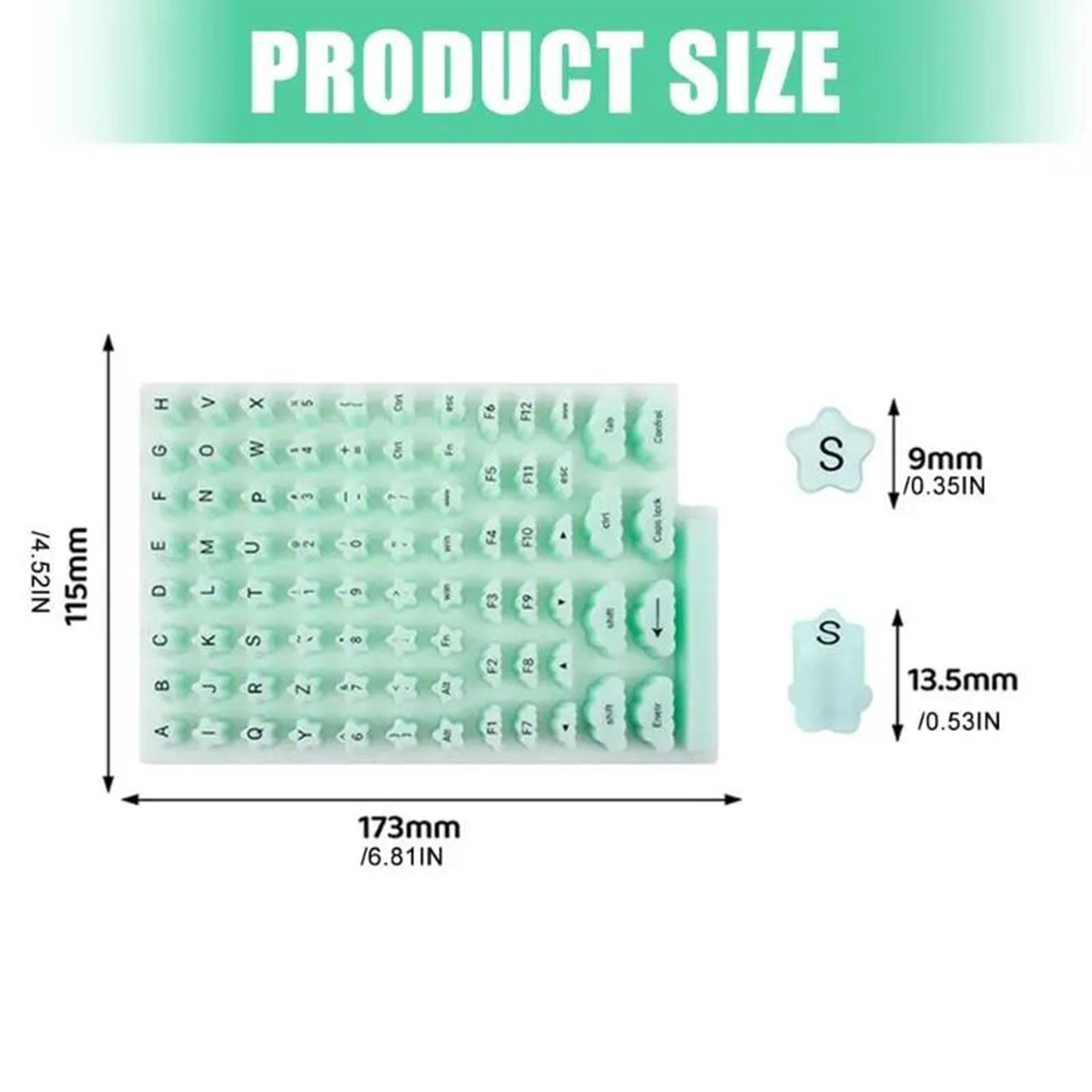Long Nail Friendly Raised Silicone Keyboard Keycaps For Comfortable Quiet Typing 7