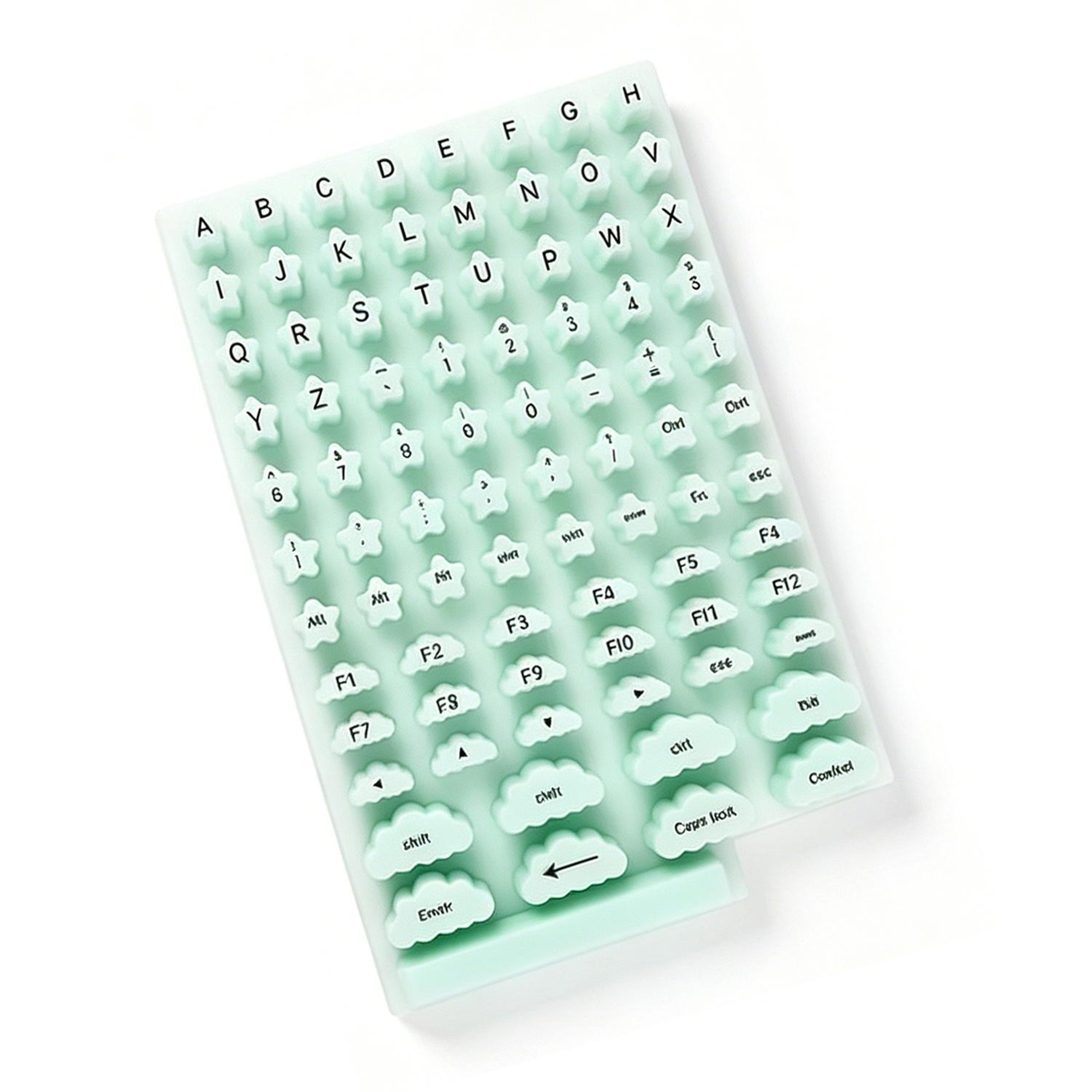 Long Nail Friendly Raised Silicone Keyboard Keycaps For Comfortable Quiet Typing 8