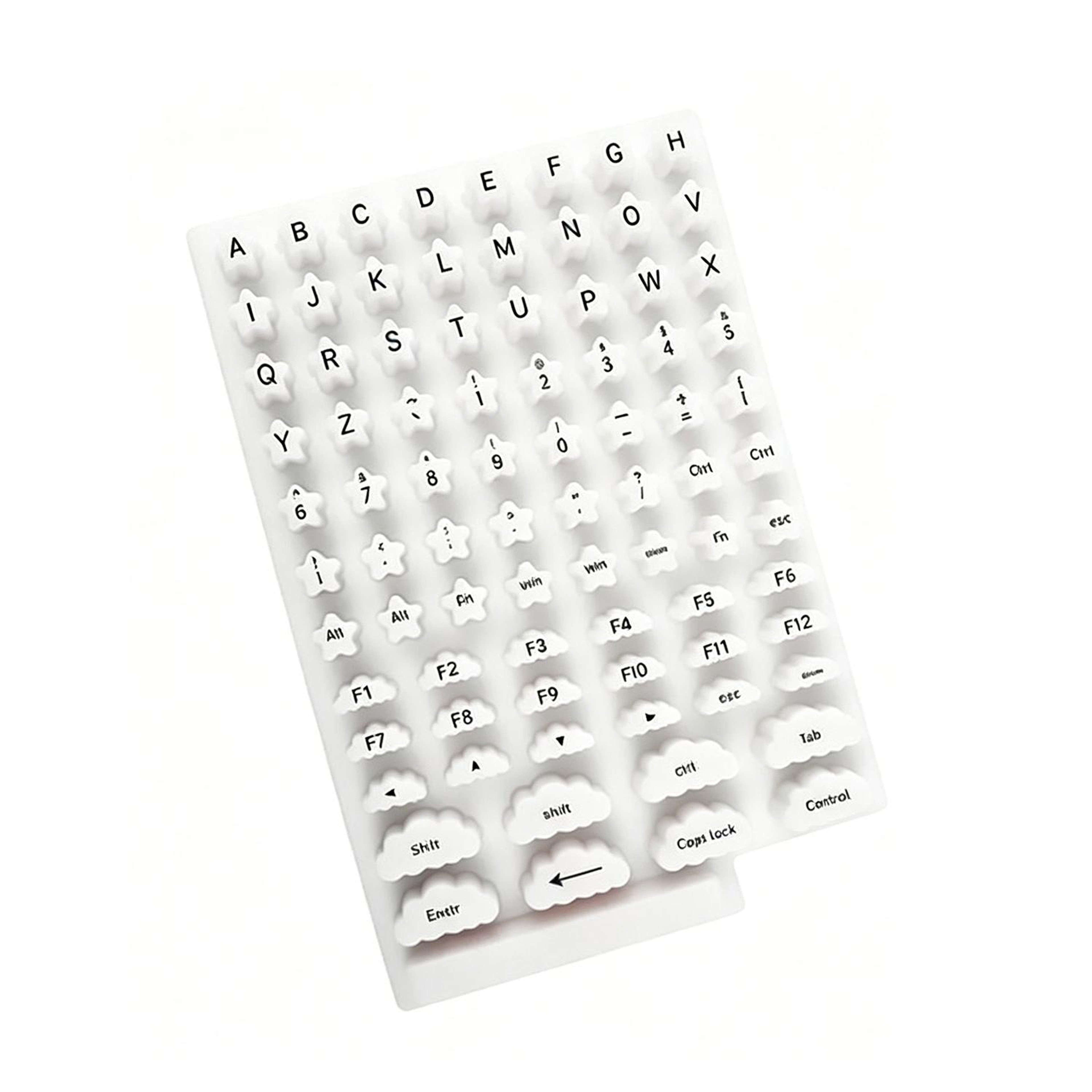 Long Nail Friendly Raised Silicone Keyboard Keycaps For Comfortable Quiet Typing 9