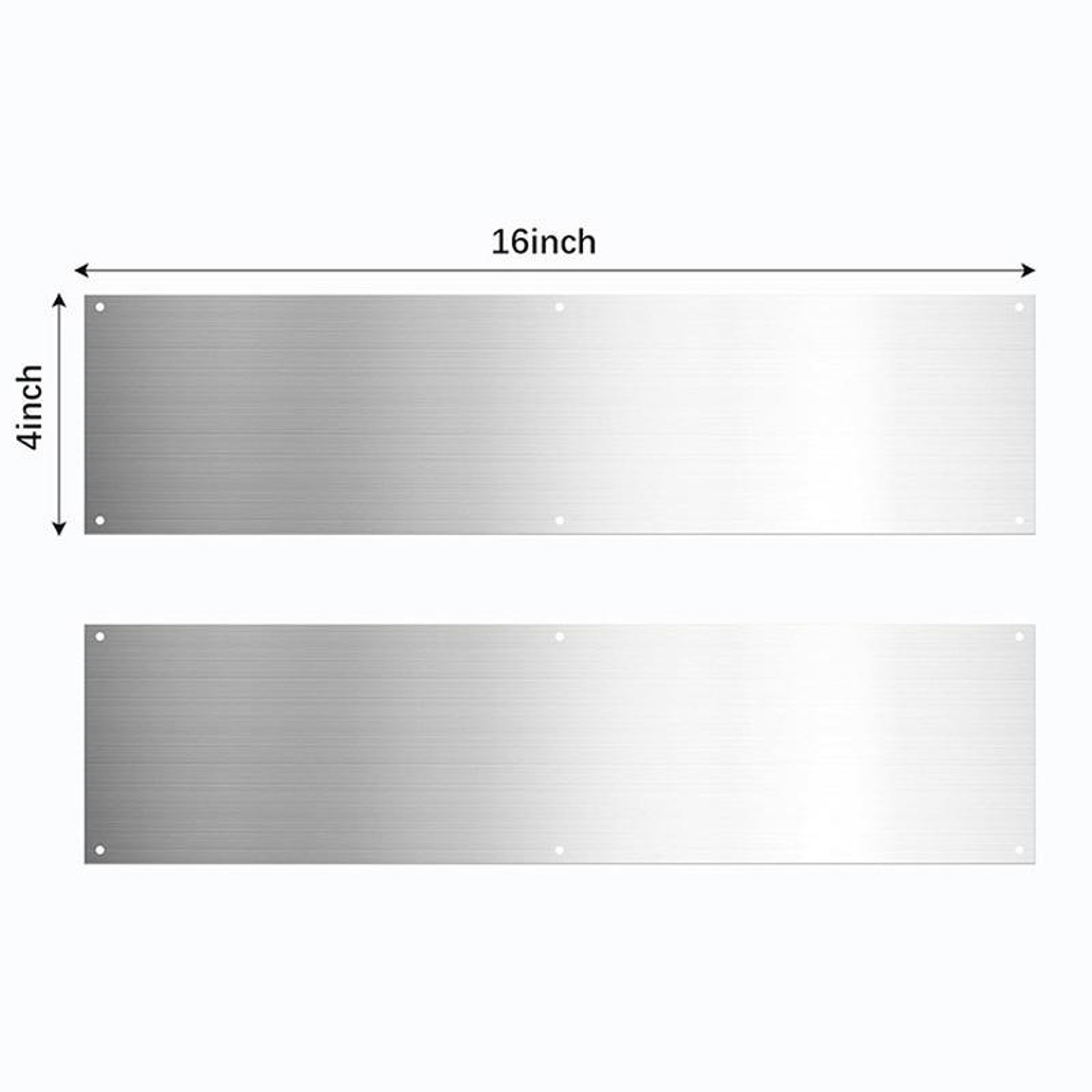 2PCS Stainless Steel Door Kick Plates, Indoor Outdoor Door Panel Protectors for Scratch & Dent Protection – view 7