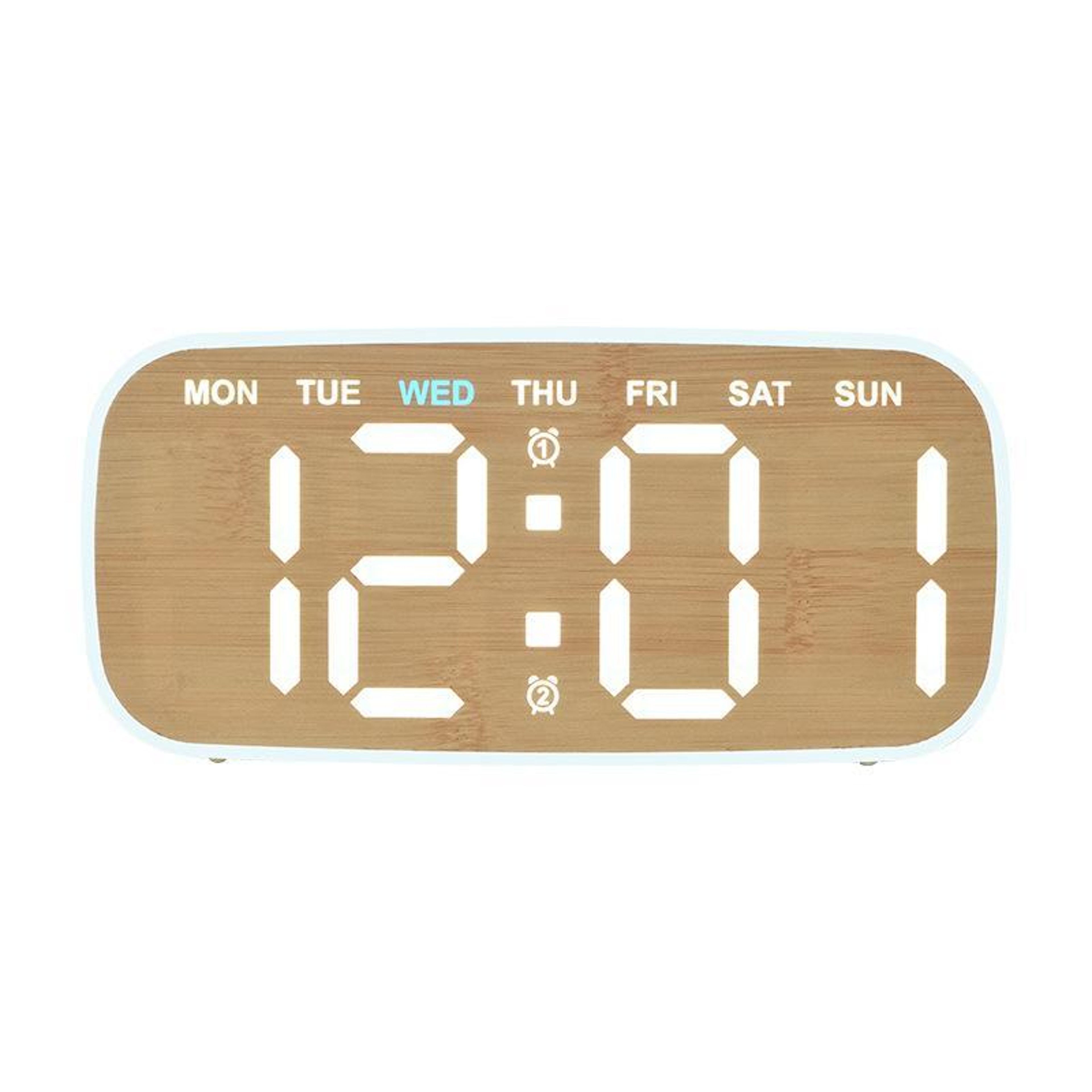 Modern Digital Wall Clock With Large LED Display Date Week Temperature And Adjustable Brightness 12