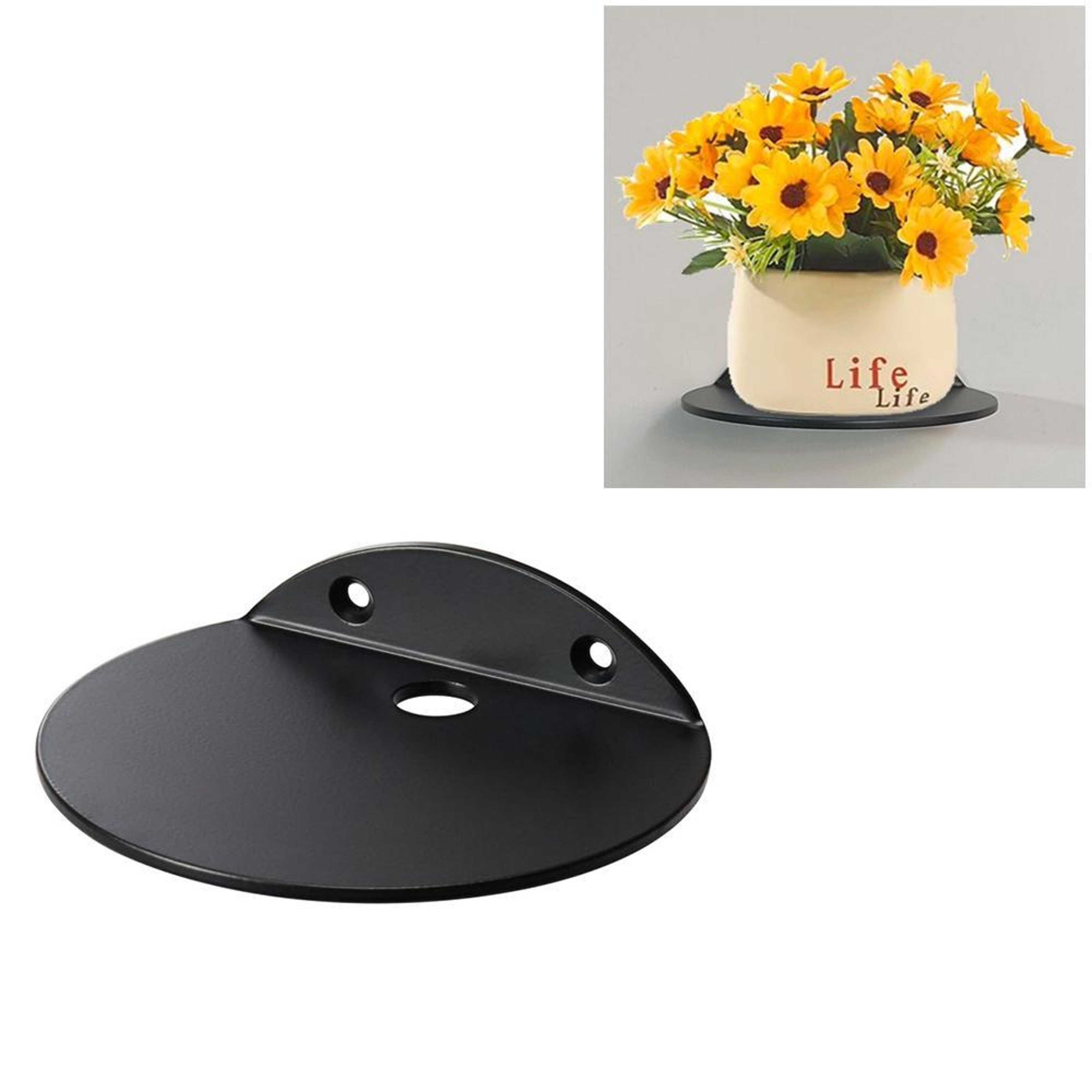 Black Acrylic Wall Shelf For Plants And Decor Small WallMounted Display Stand 0