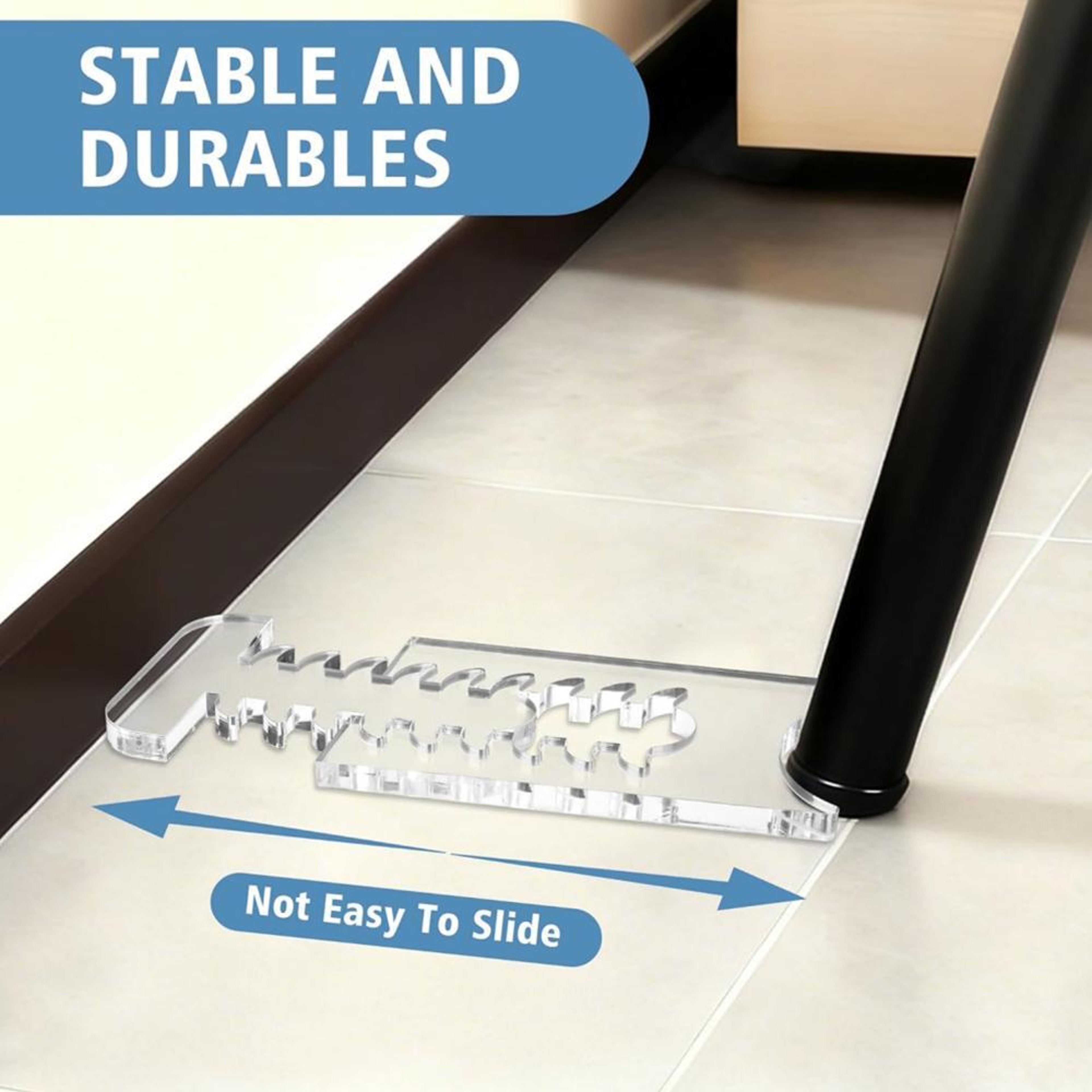 Adjustable Clear Acrylic Furniture Wall Spacer And Couch Stopper For Sofas And Beds 5