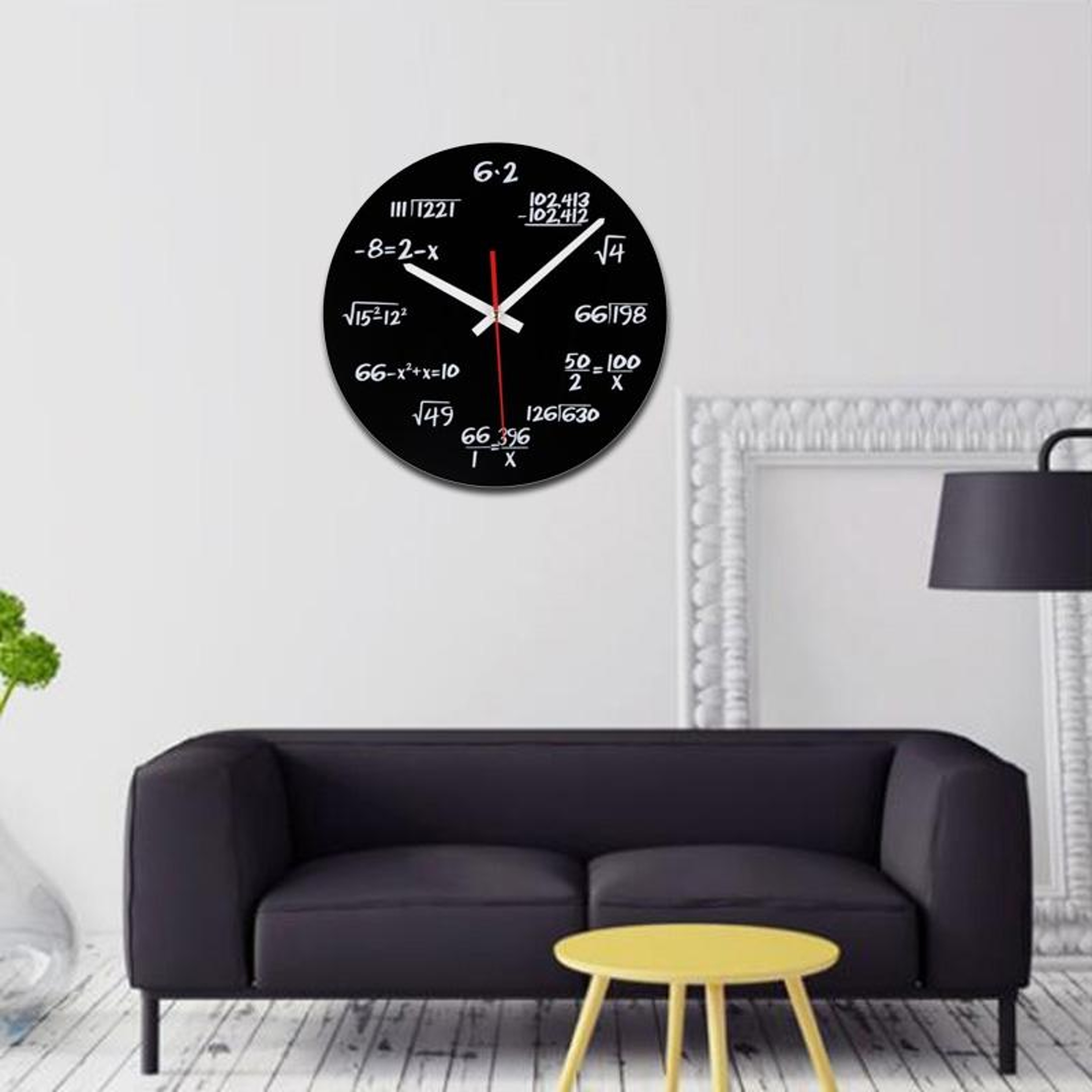 Math Formula Silent Wall Clock Acrylic Modern Classroom and Home Decor – view 1