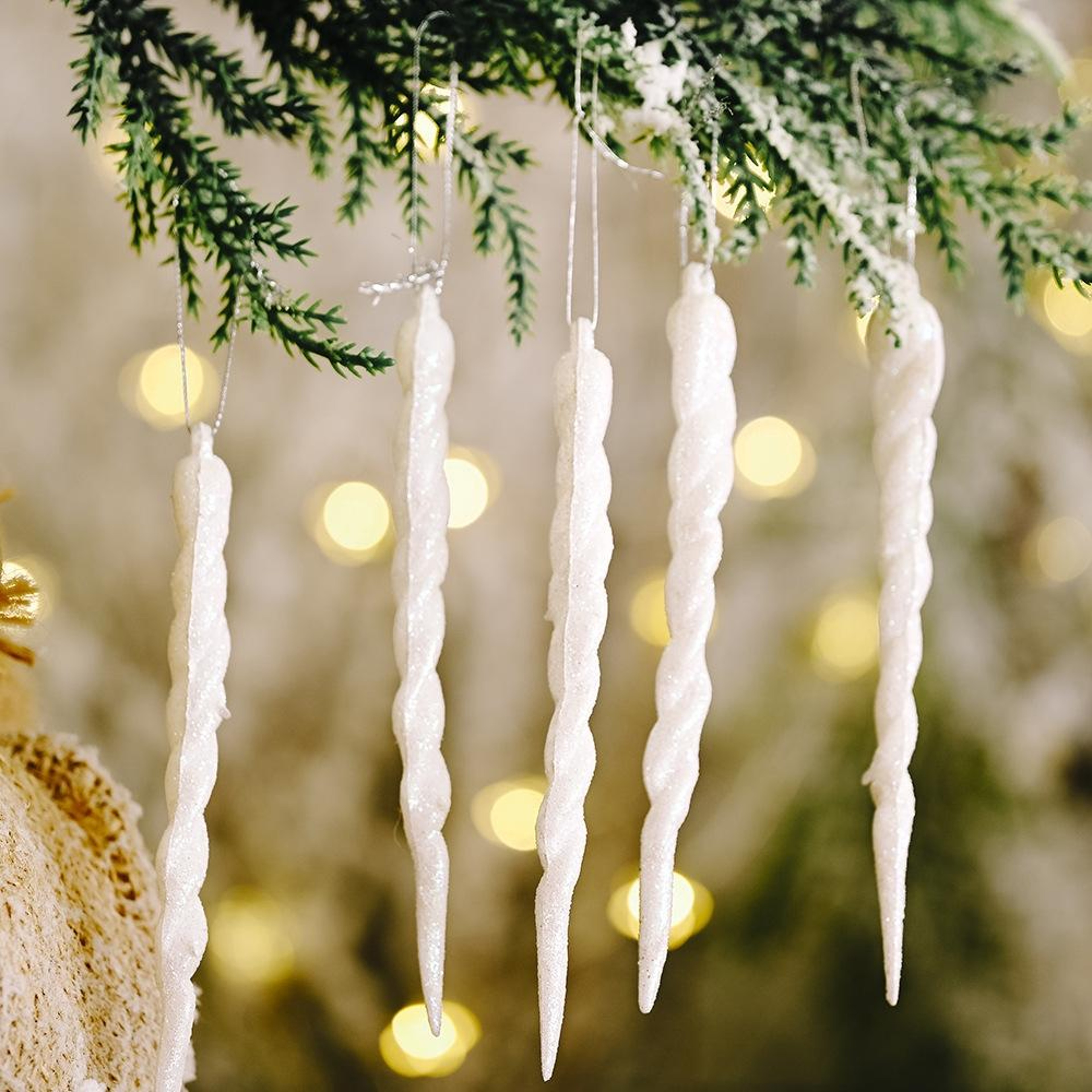 5PCS Colorful Christmas Icicle Ornaments Hanging Christmas Tree Decorations 4