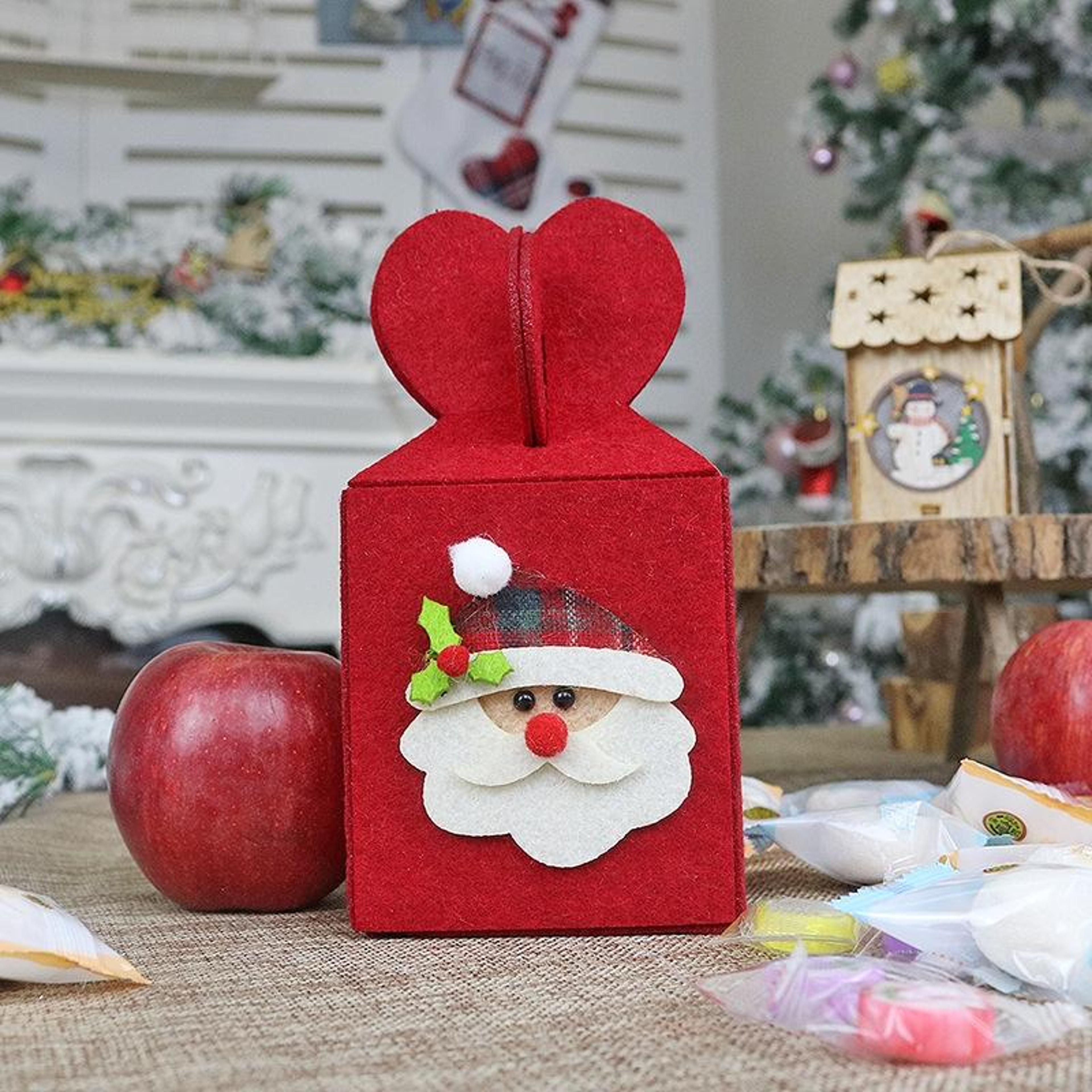 Festive Foldable Christmas Gift Bag For Apples Candy And Holiday Treats 7
