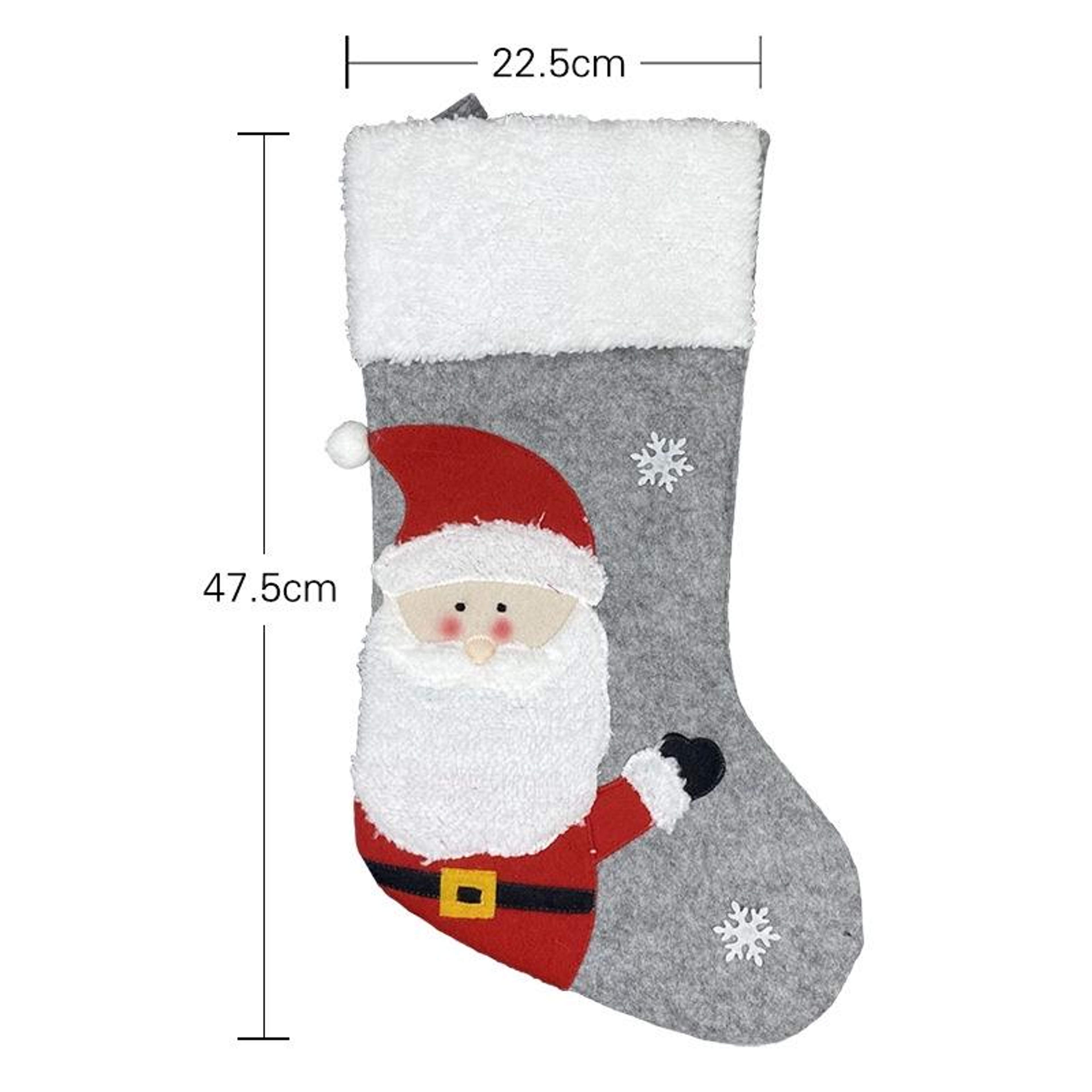 Plush Christmas Stocking Gift Bag For Festive Holiday Decorations 2