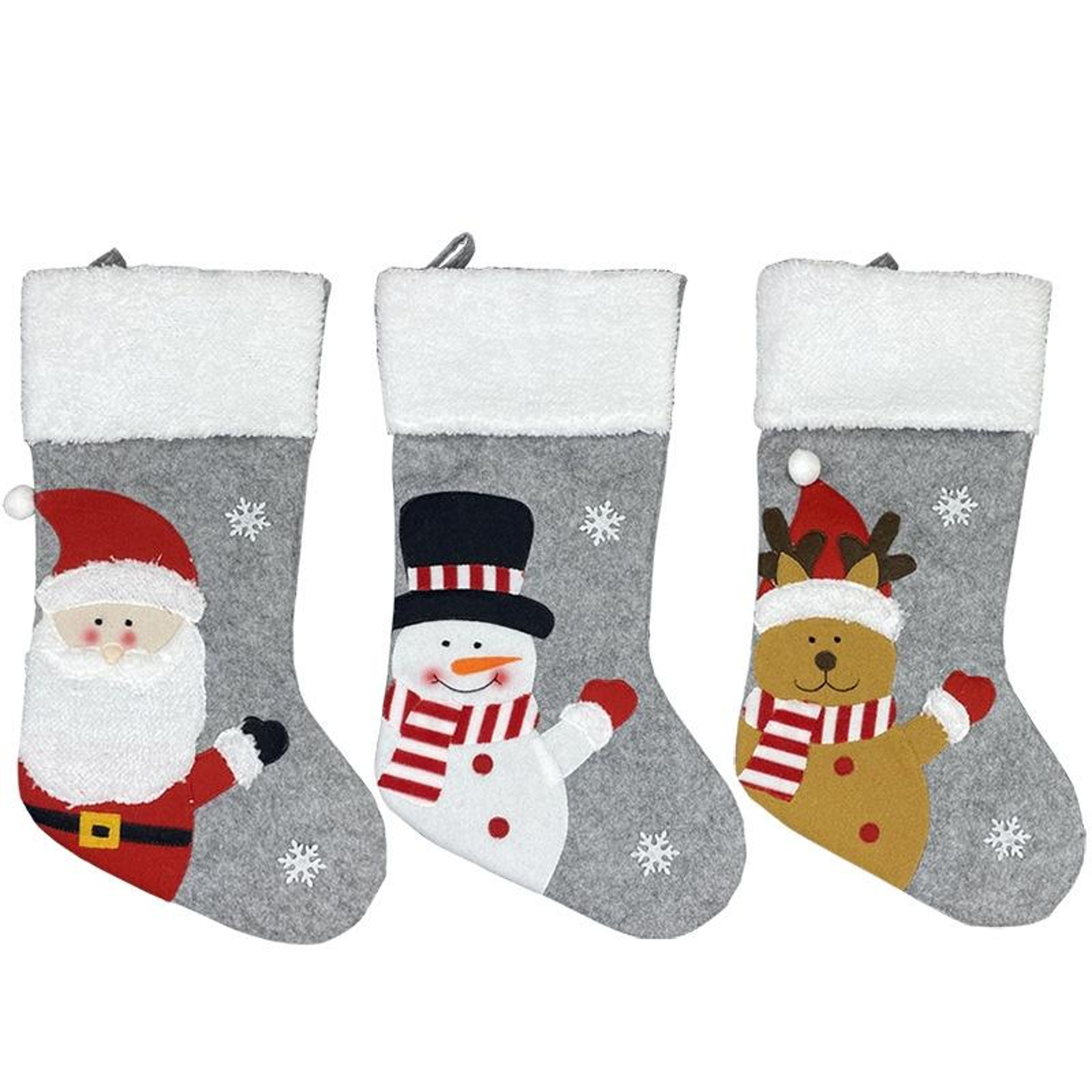 Plush Christmas Stocking Gift Bag For Festive Holiday Decorations 0
