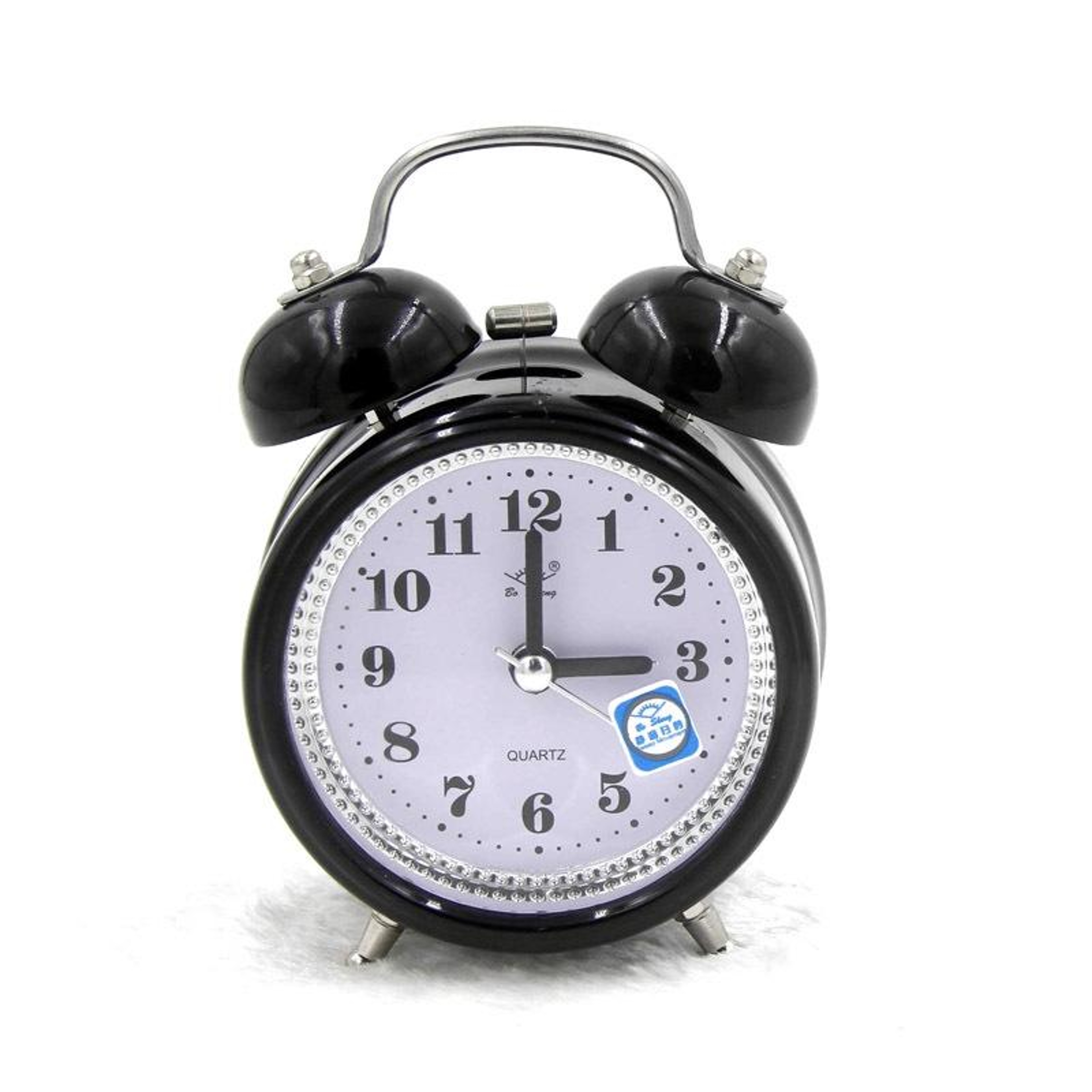 Silent Metal Alarm Clock With Night Light NonTicking Bedside Clock 1