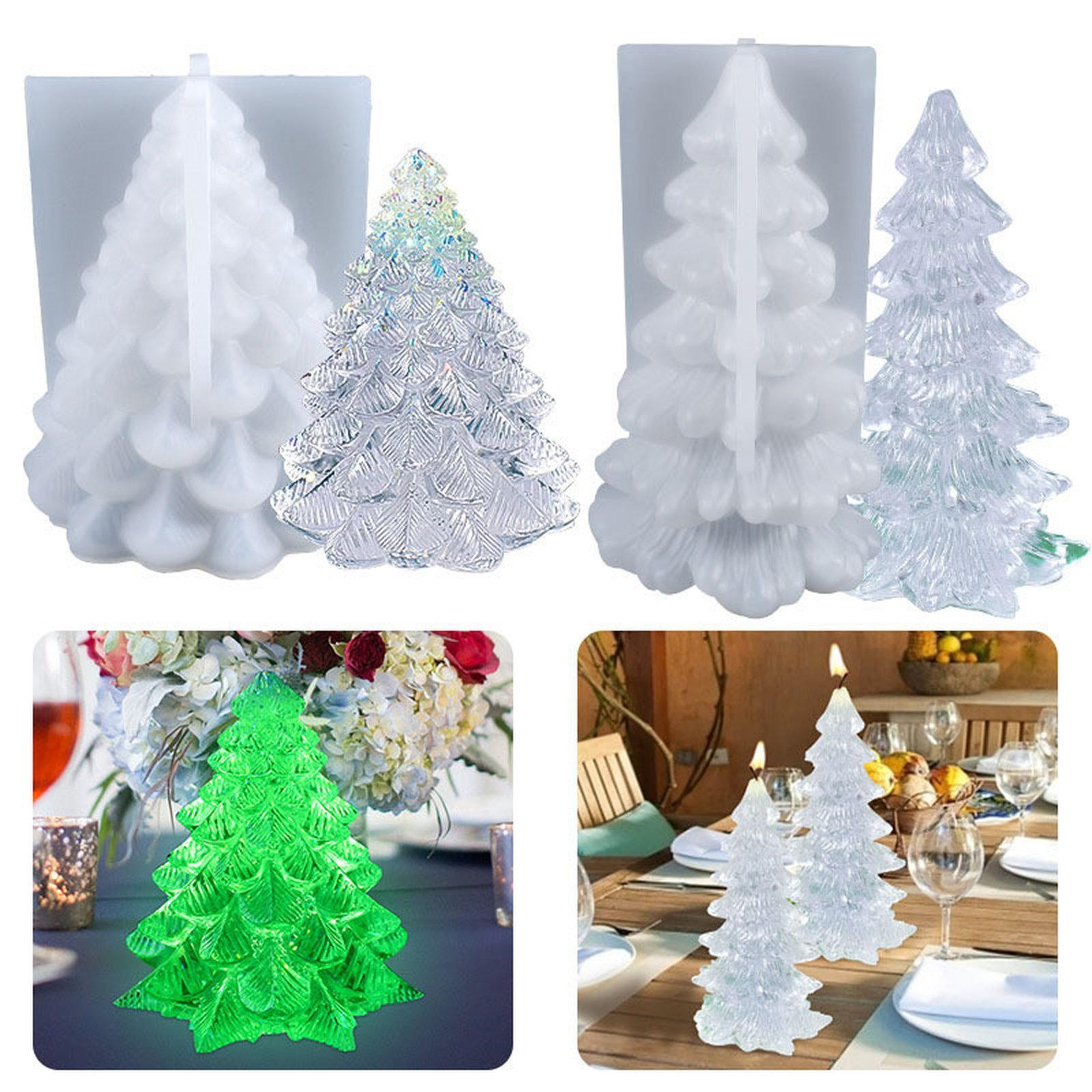3D Christmas Tree Silicone Mold For Candle Making And Epoxy Resin Casting 1