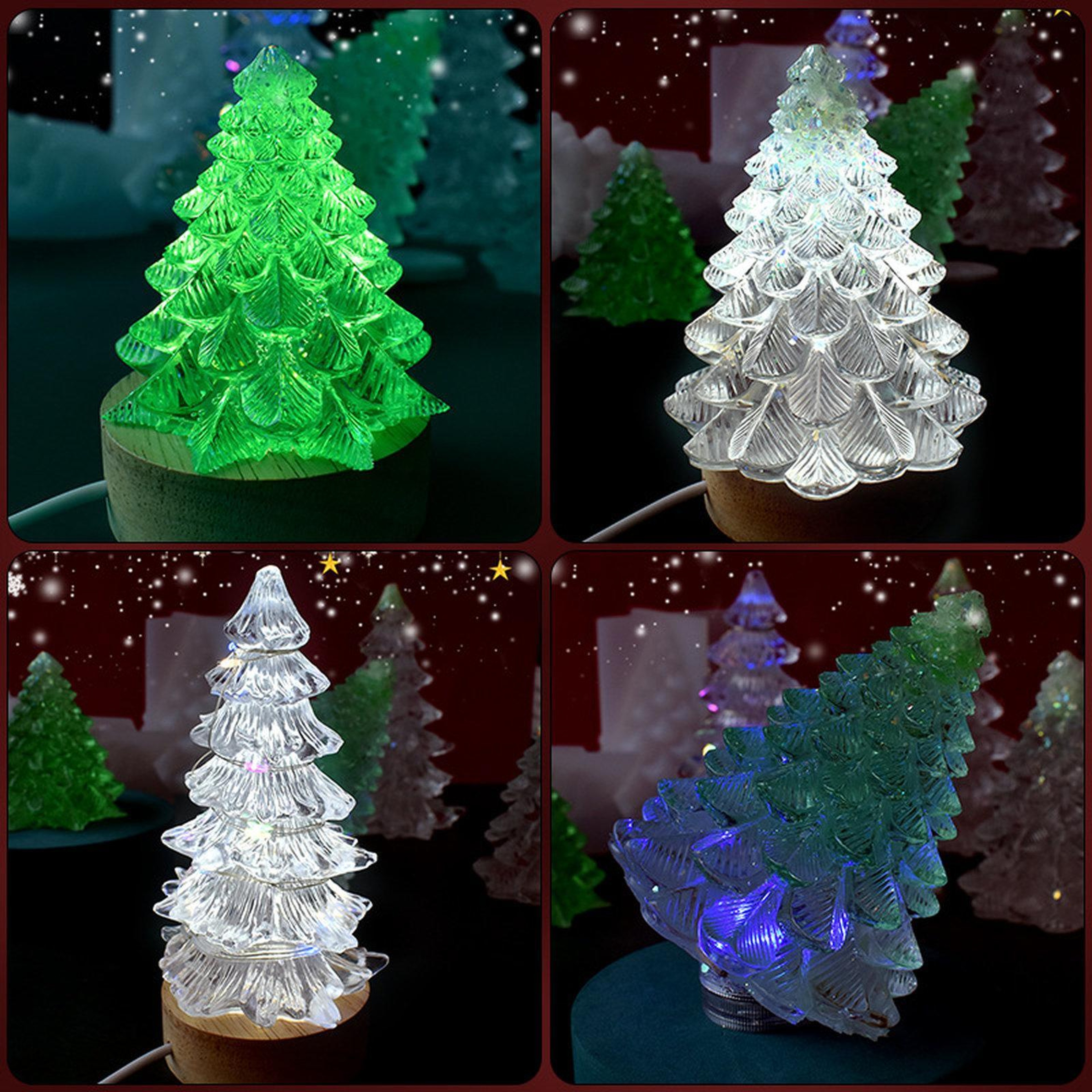 3D Christmas Tree Silicone Mold For Candle Making And Epoxy Resin Casting 5